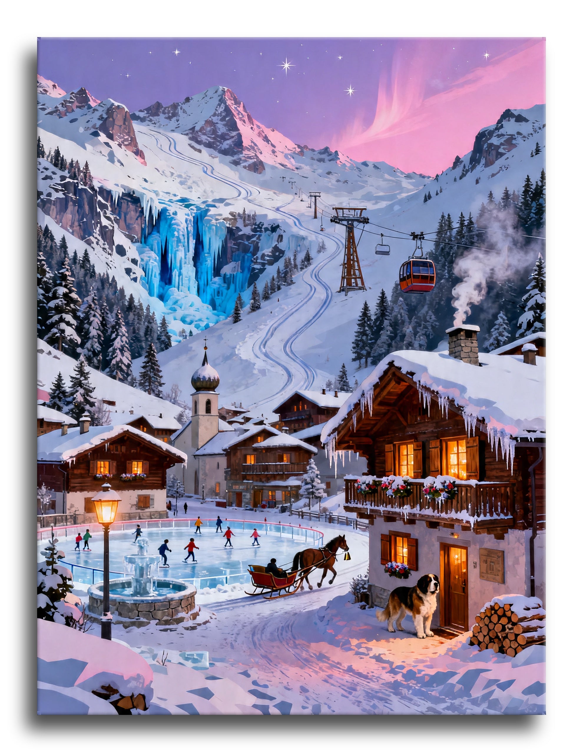 Alpine Skating Village framed preview
