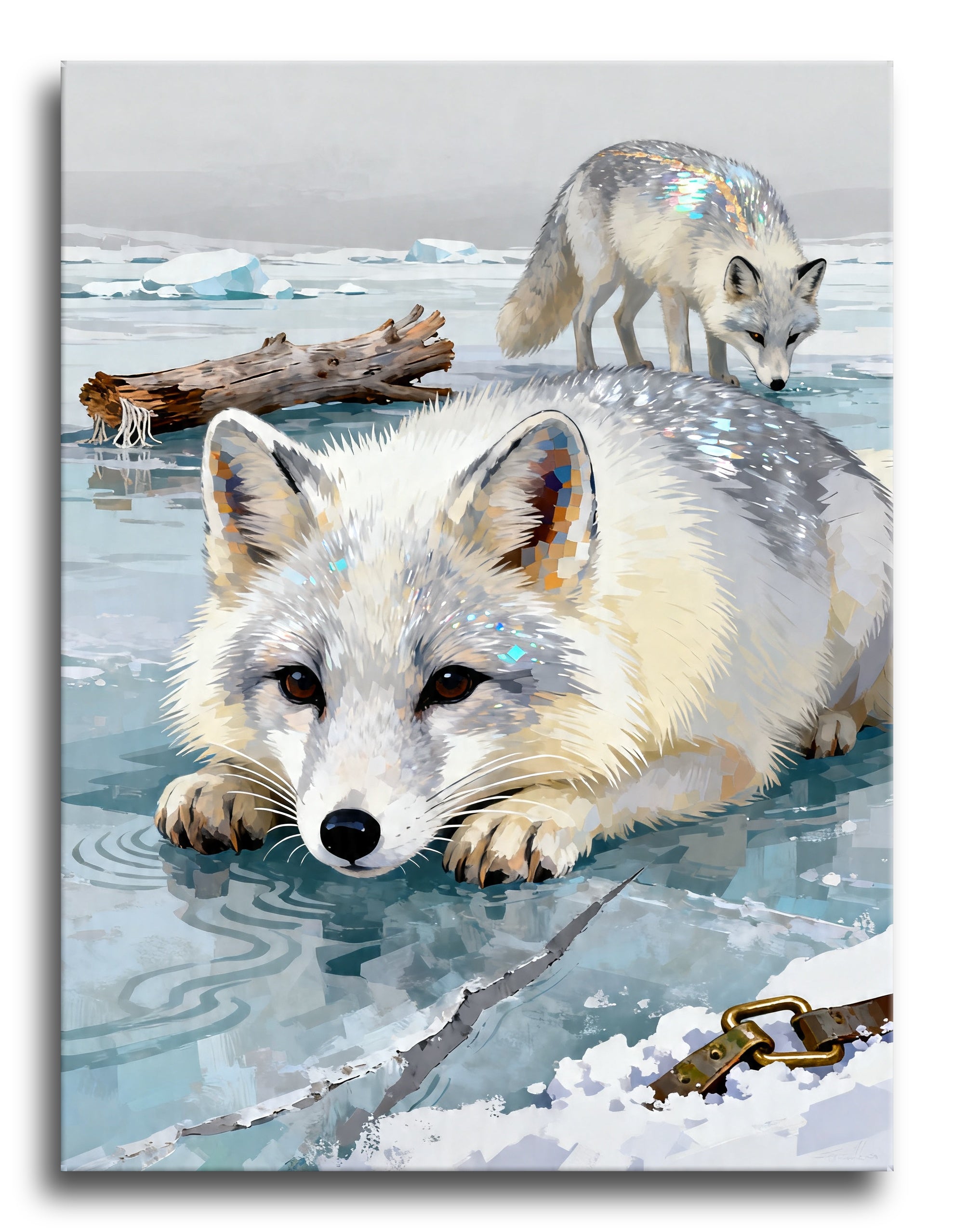 Arctic Fox Pair framed preview