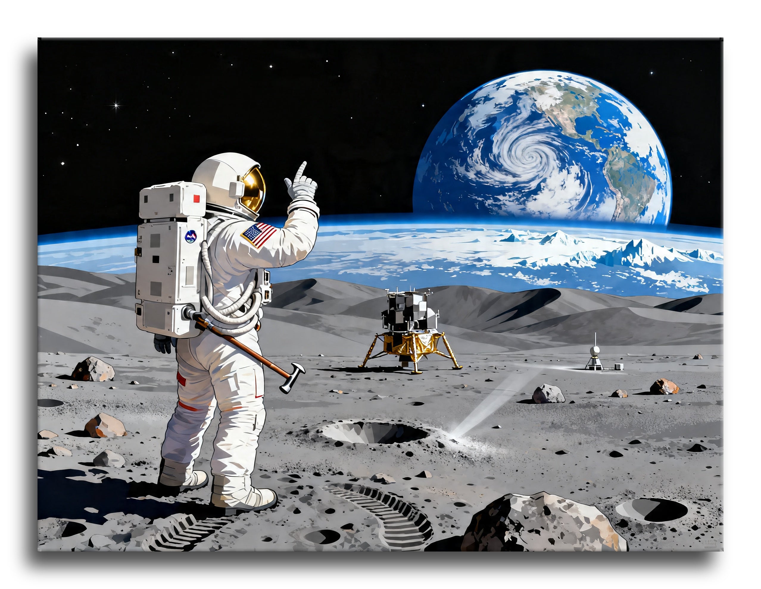 Astronaut Earthrise framed preview