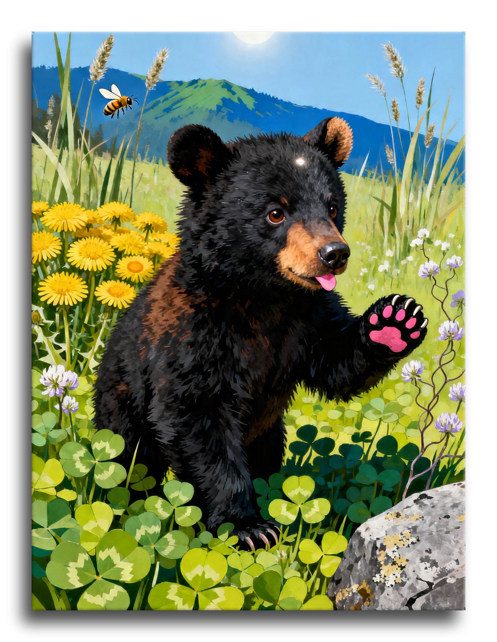Bear Cub Wave framed preview