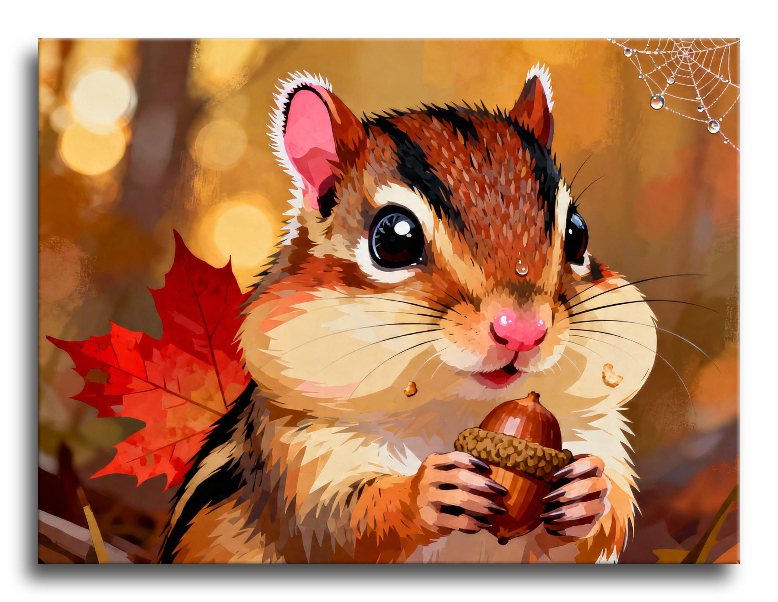 Chipmunk Acorn Hug framed preview