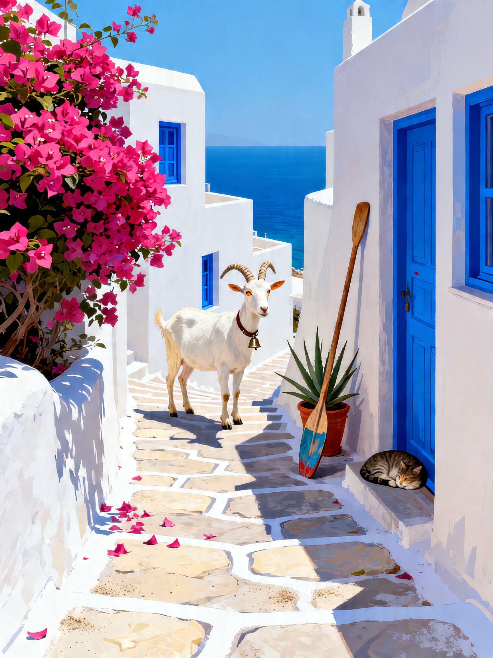 Cycladic Goat Path painting