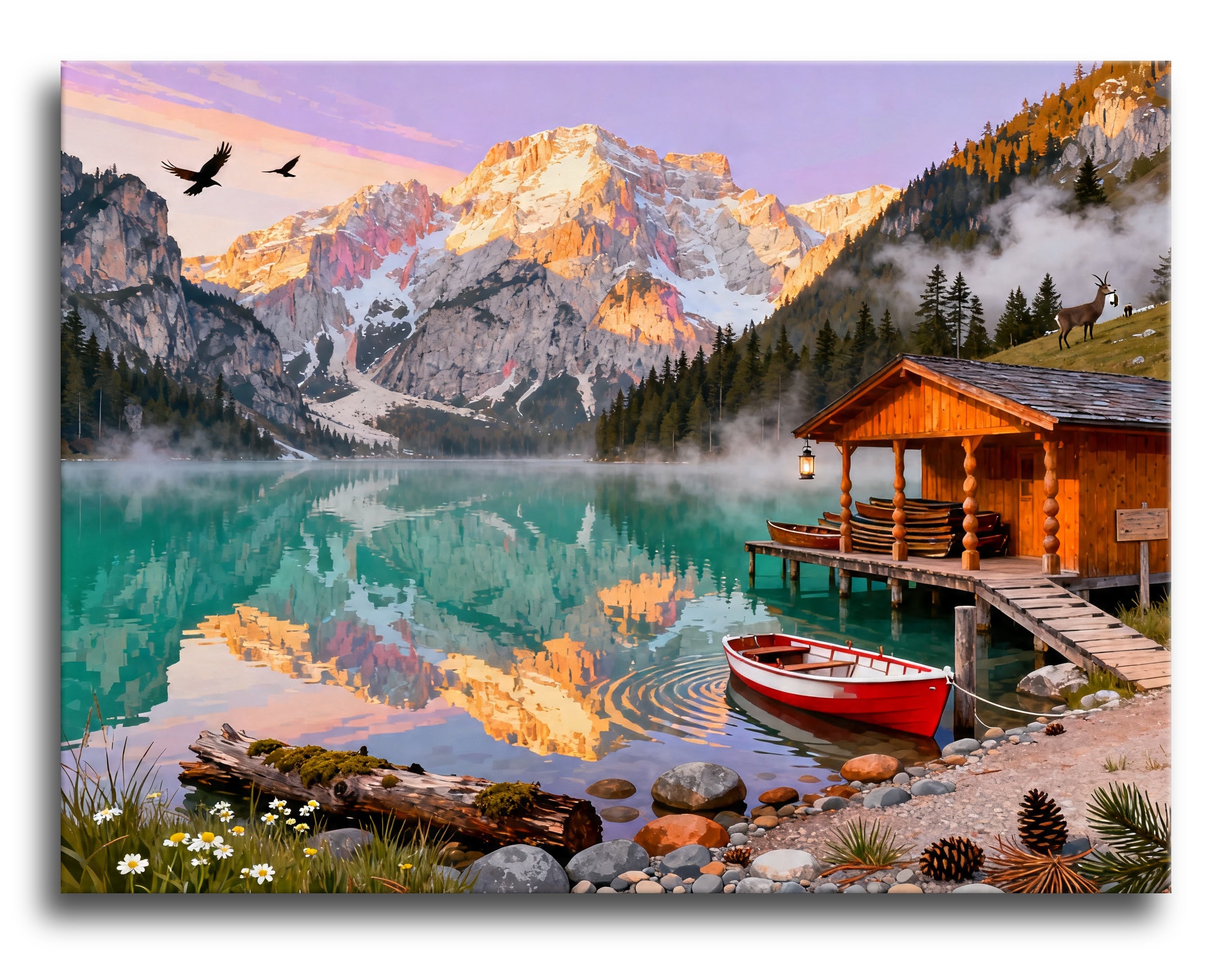 Dolomite Lake Cabin framed preview