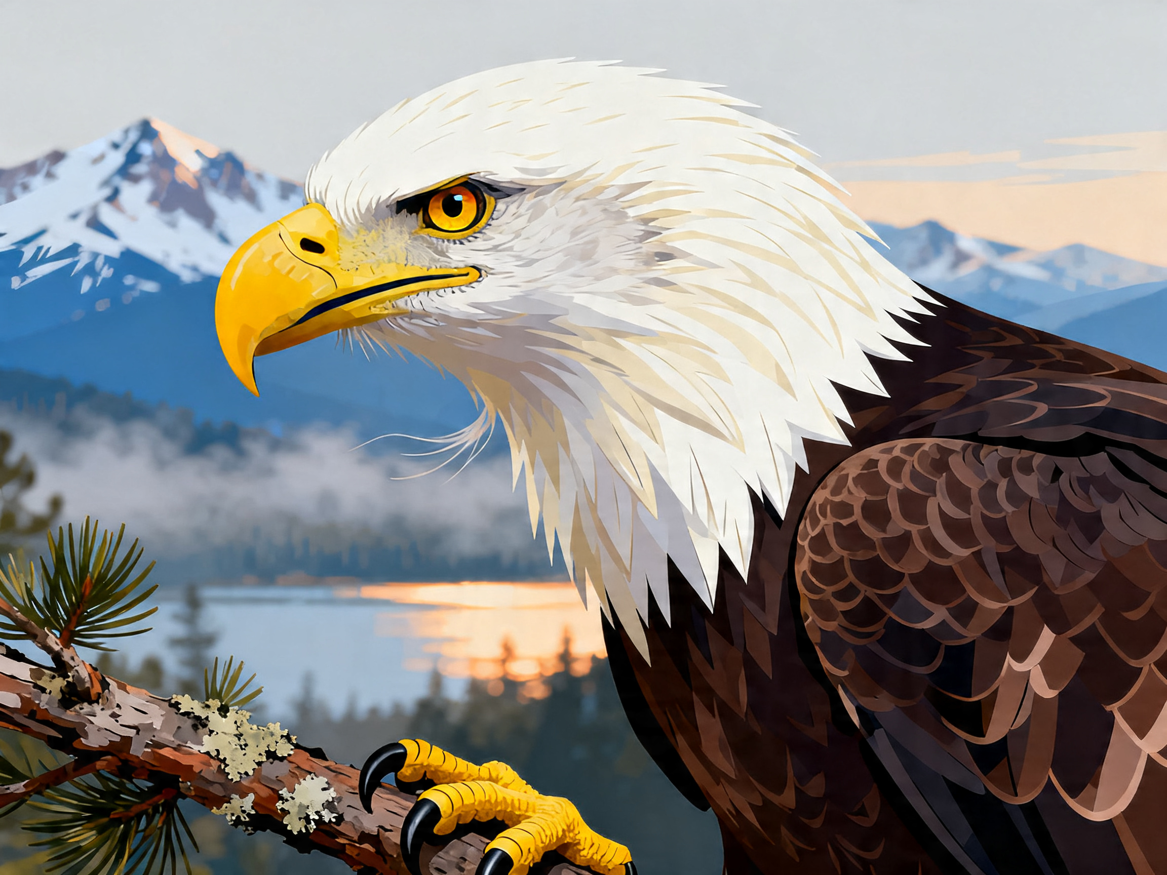Eagle Mountain Lake painting