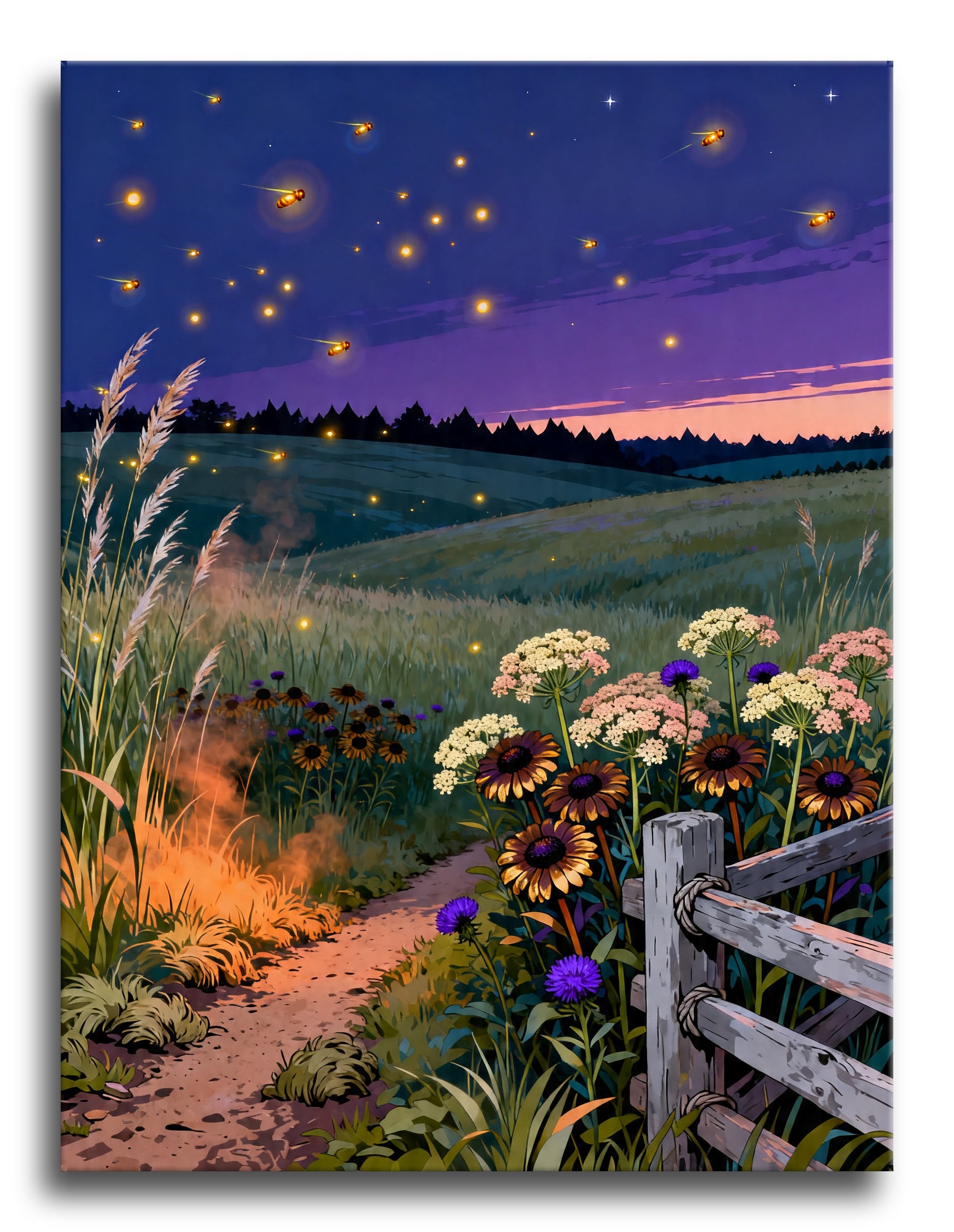 Firefly Meadow Dusk framed preview