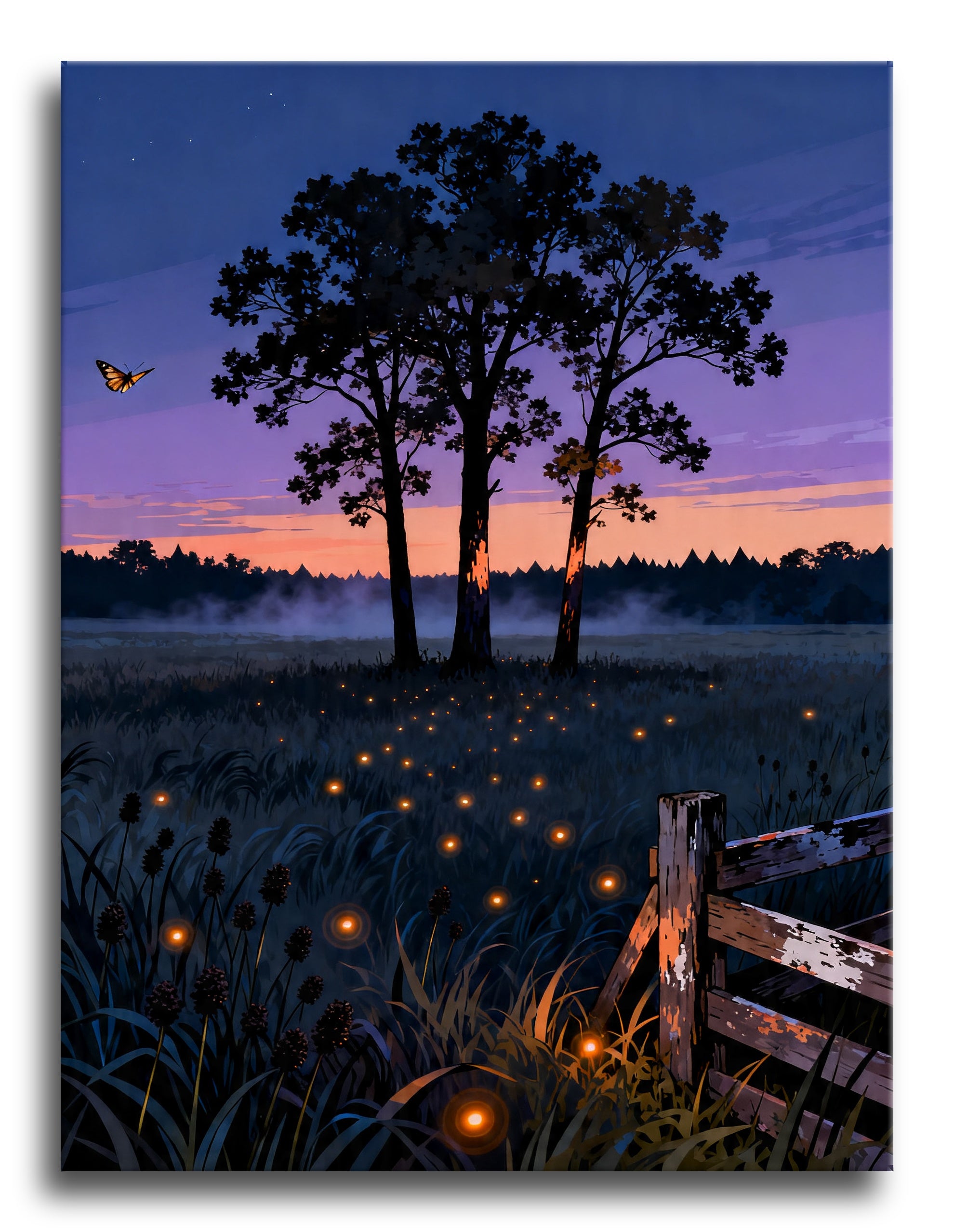 Firefly Tree Silhouette framed preview