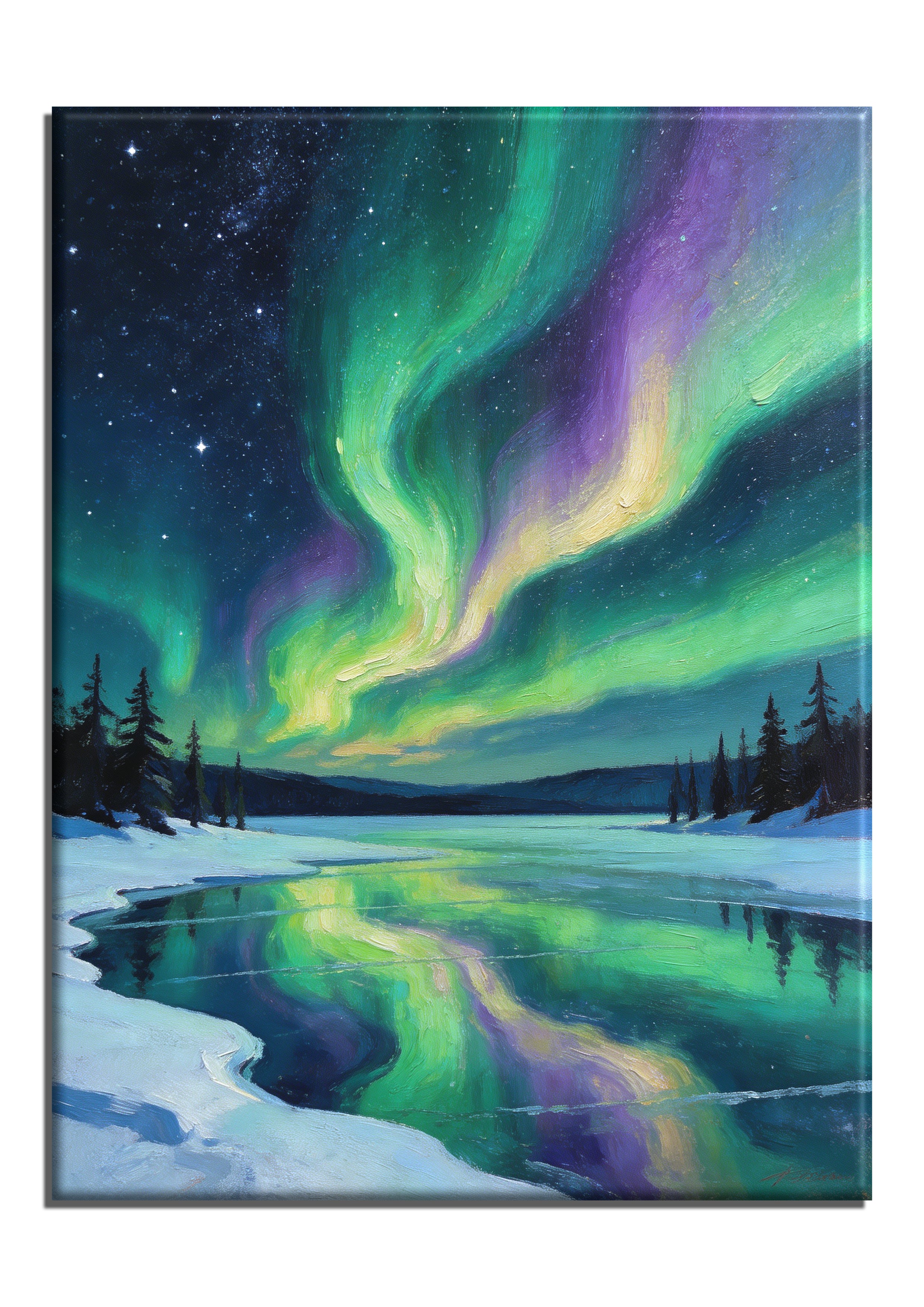 Frozen Lake Aurora