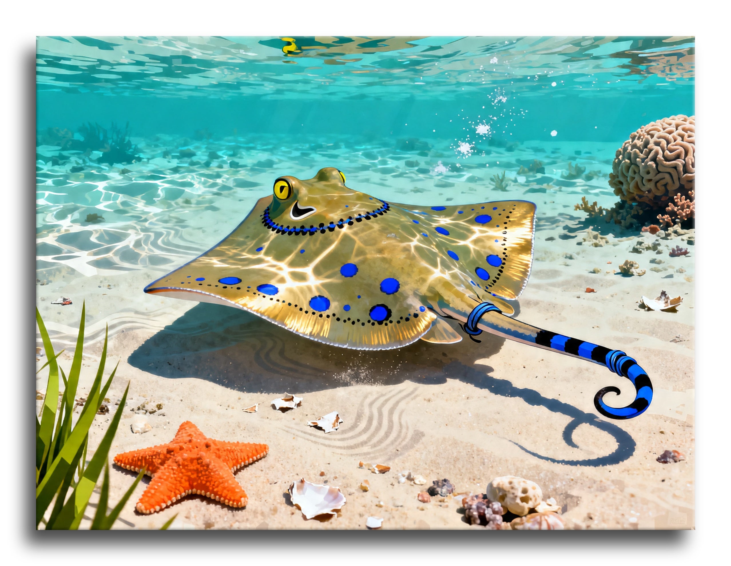 Golden Stingray framed preview
