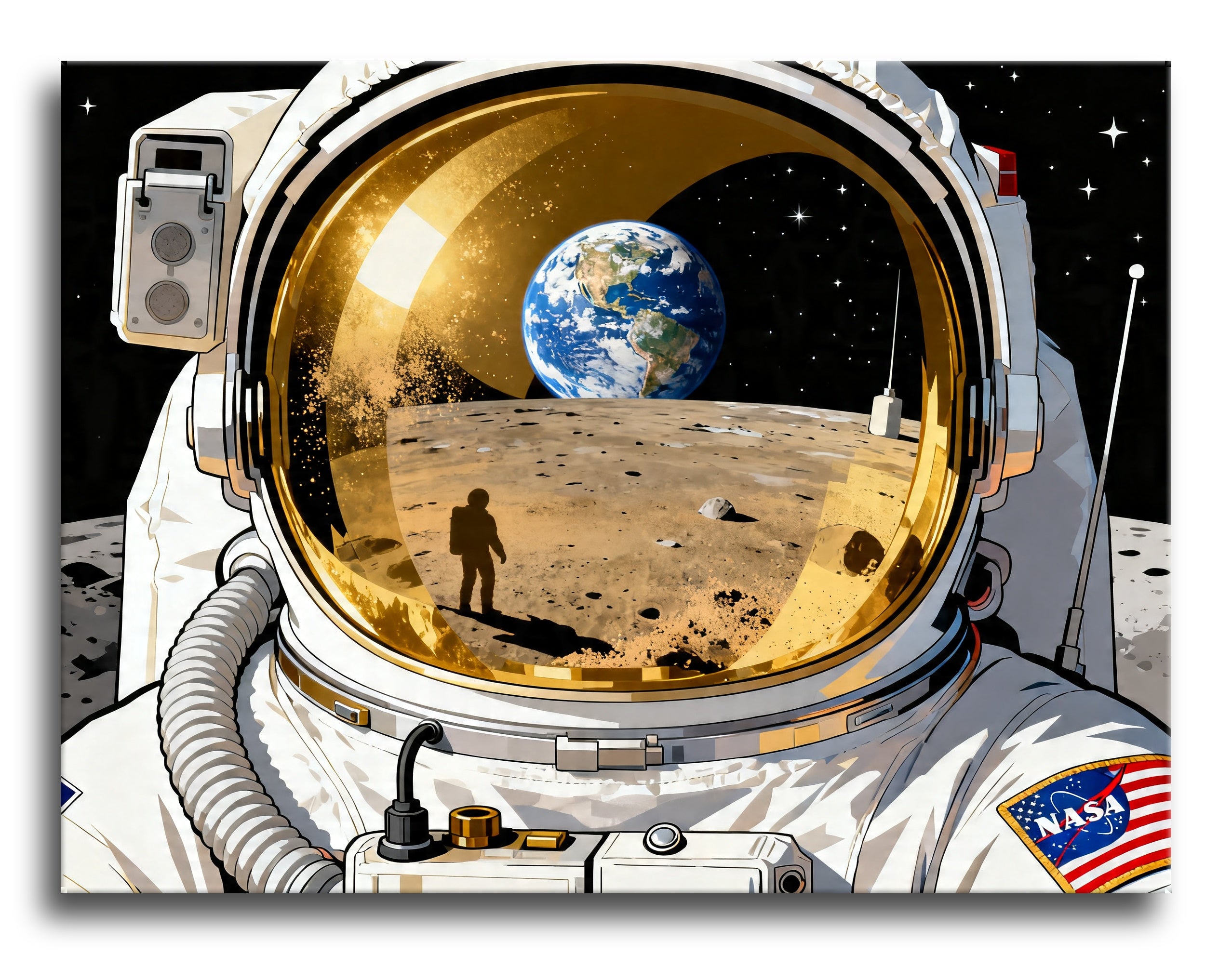 Helmet Earthrise framed preview