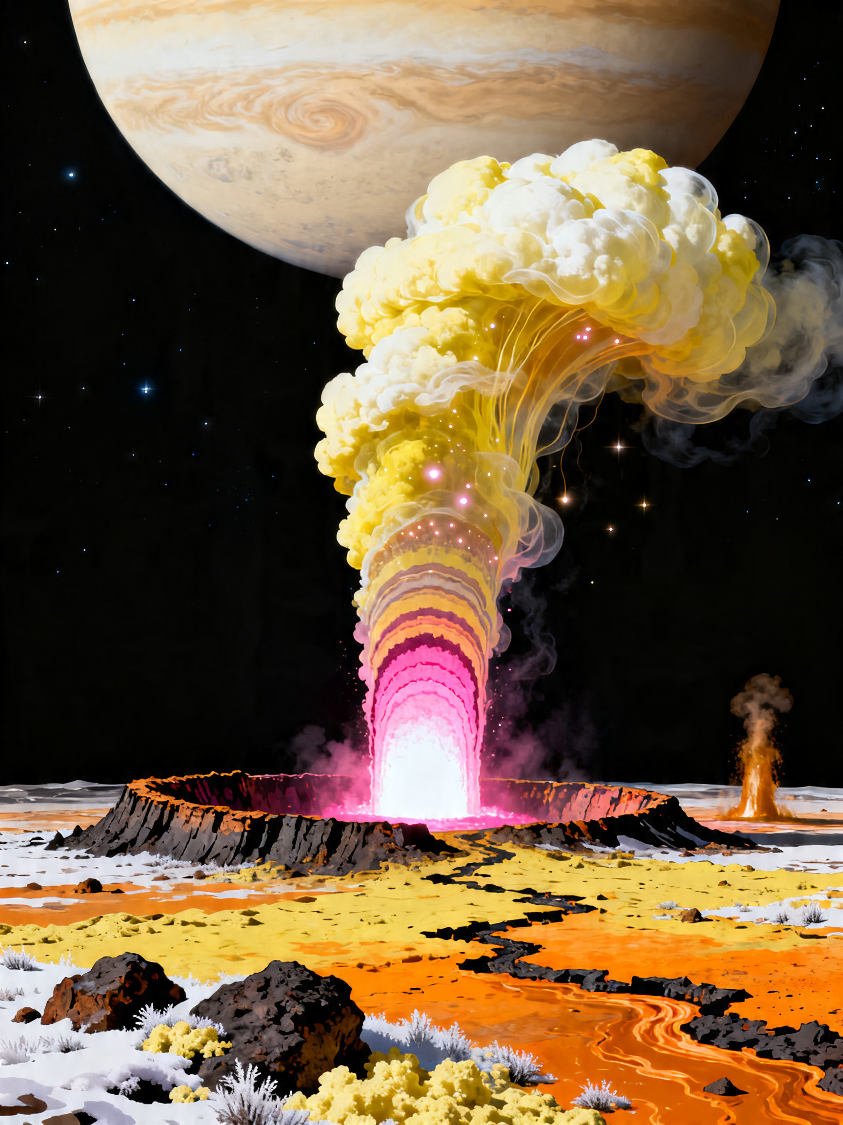 Io Eruption Sky painting