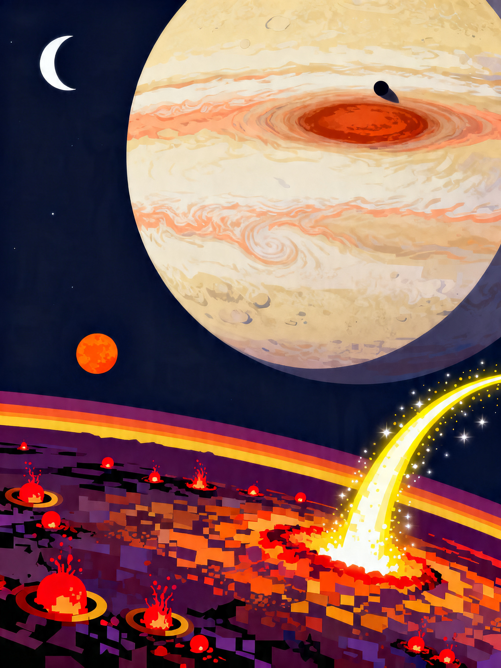 Jupiter Moonrise painting