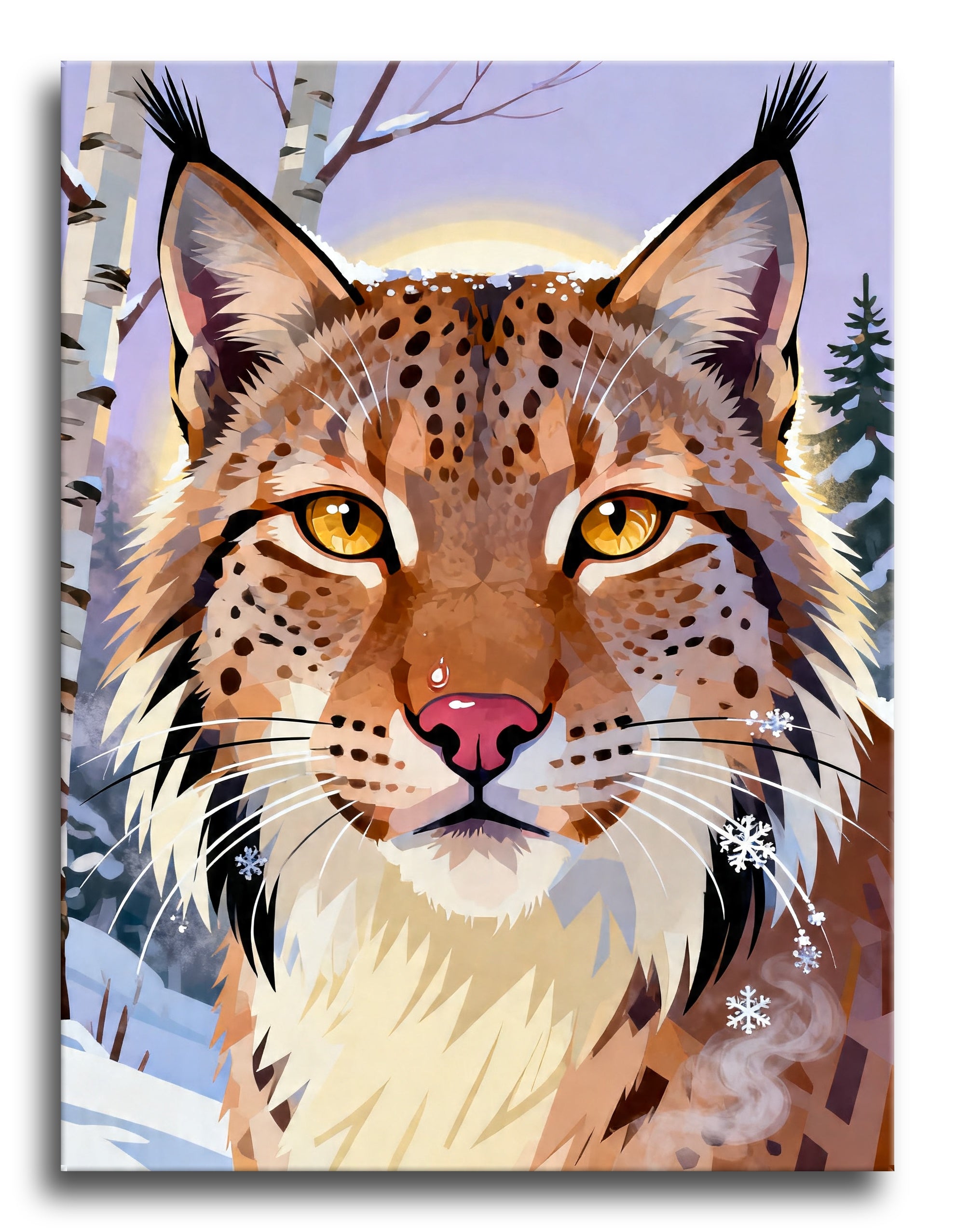Lynx Close Portrait framed preview