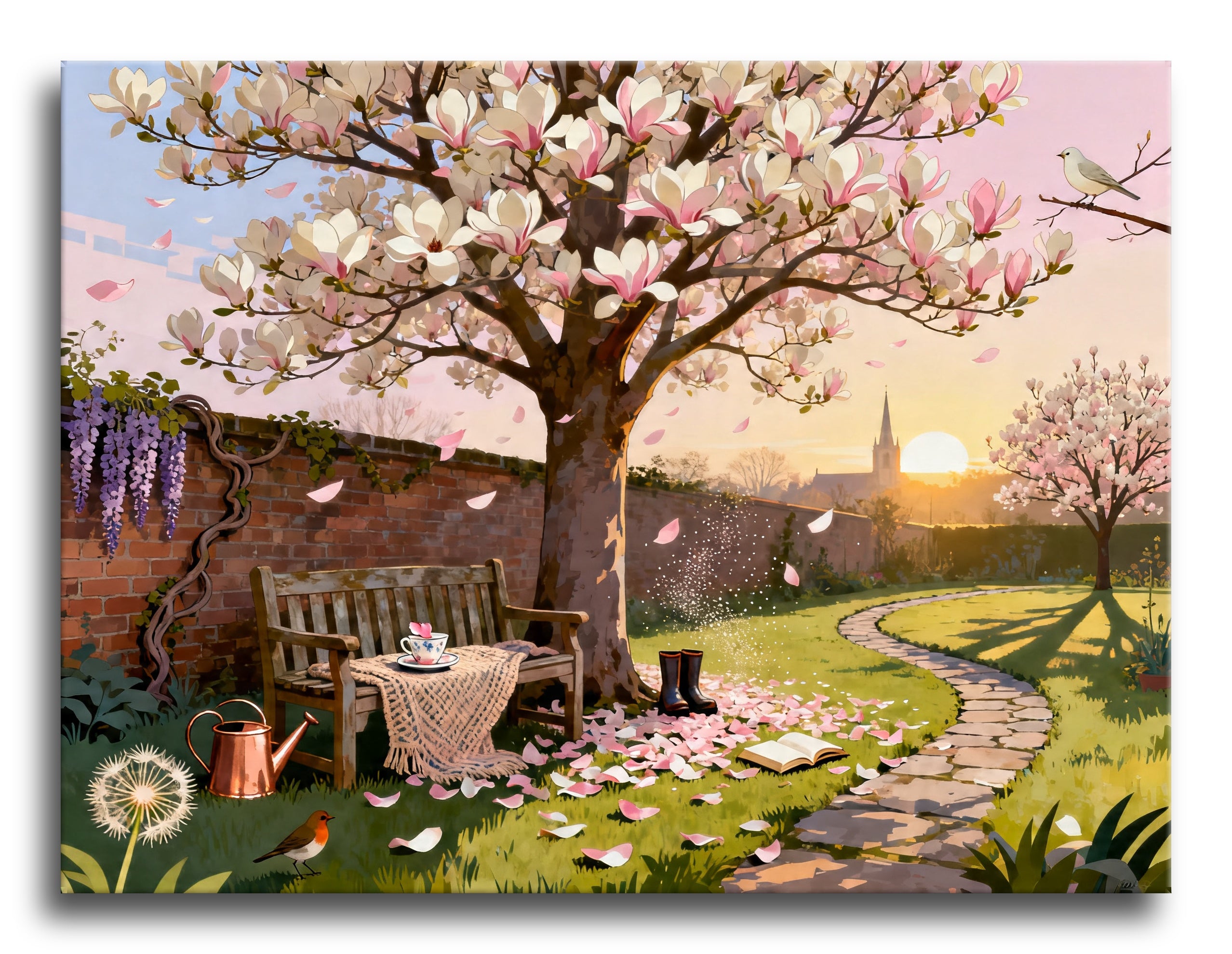 Magnolia Tea Garden framed preview