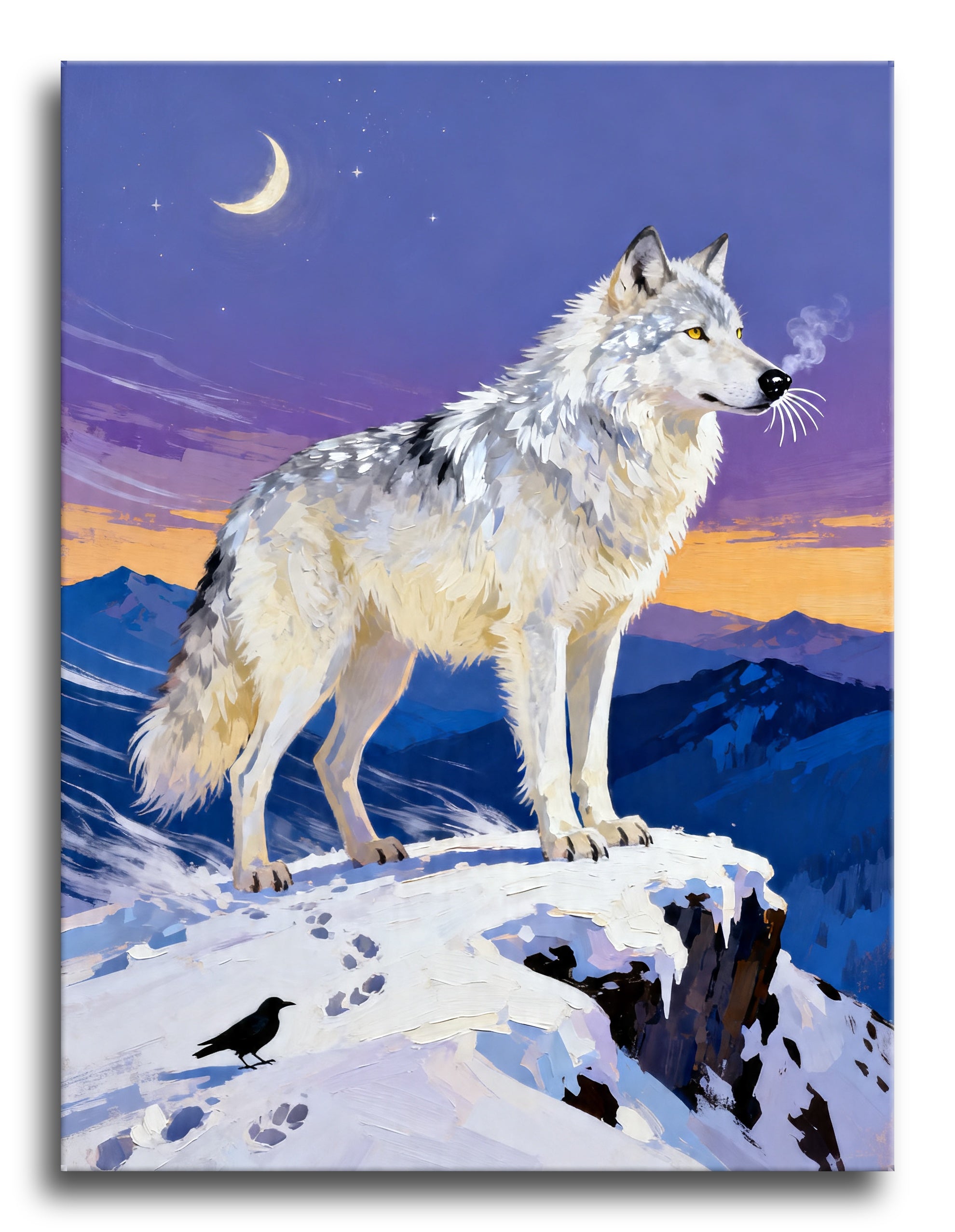 Moonlit Wolf Ridge framed preview