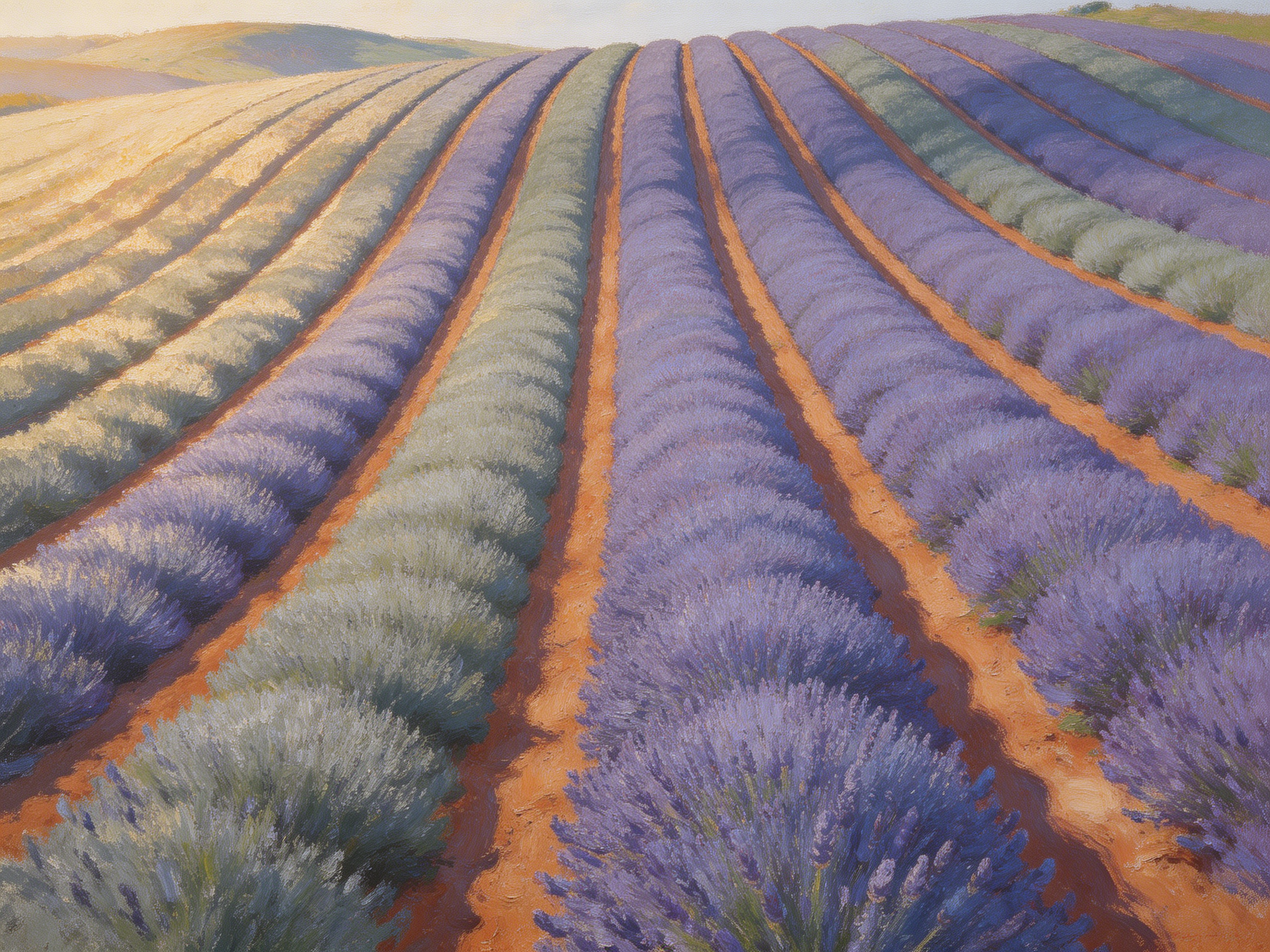 Morning Lavender Row