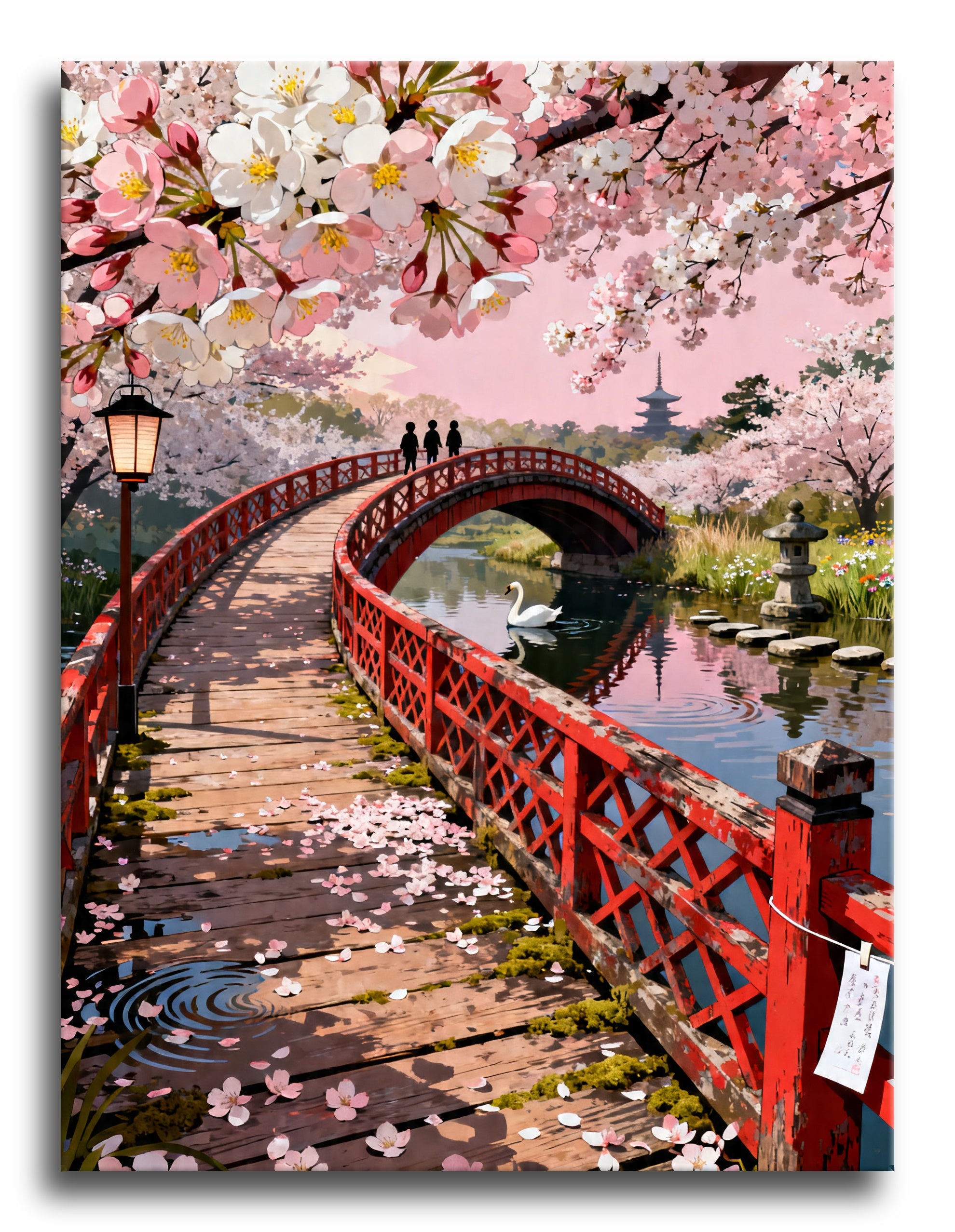 Red Cherry Bridge framed preview