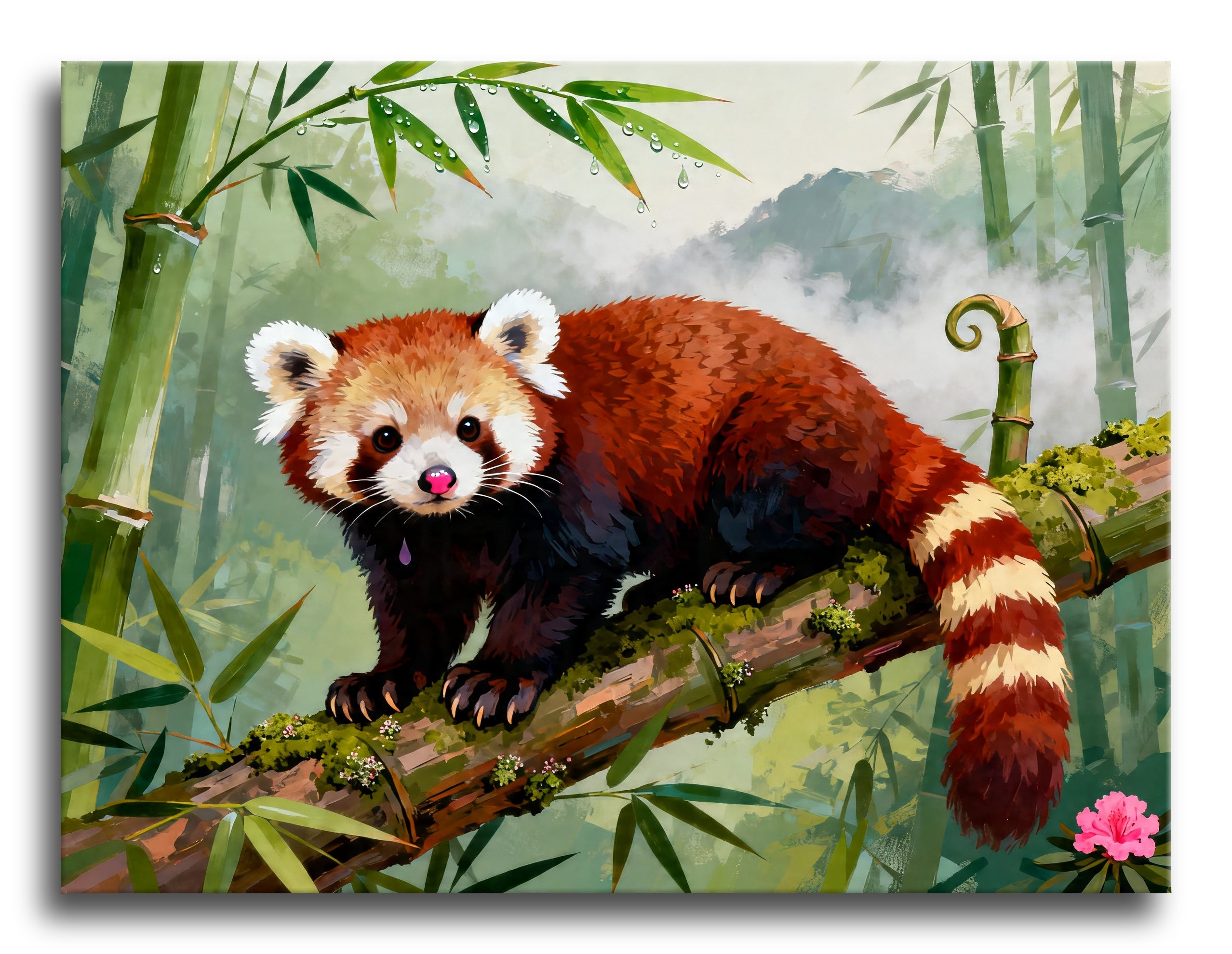Red Panda Bamboo framed preview