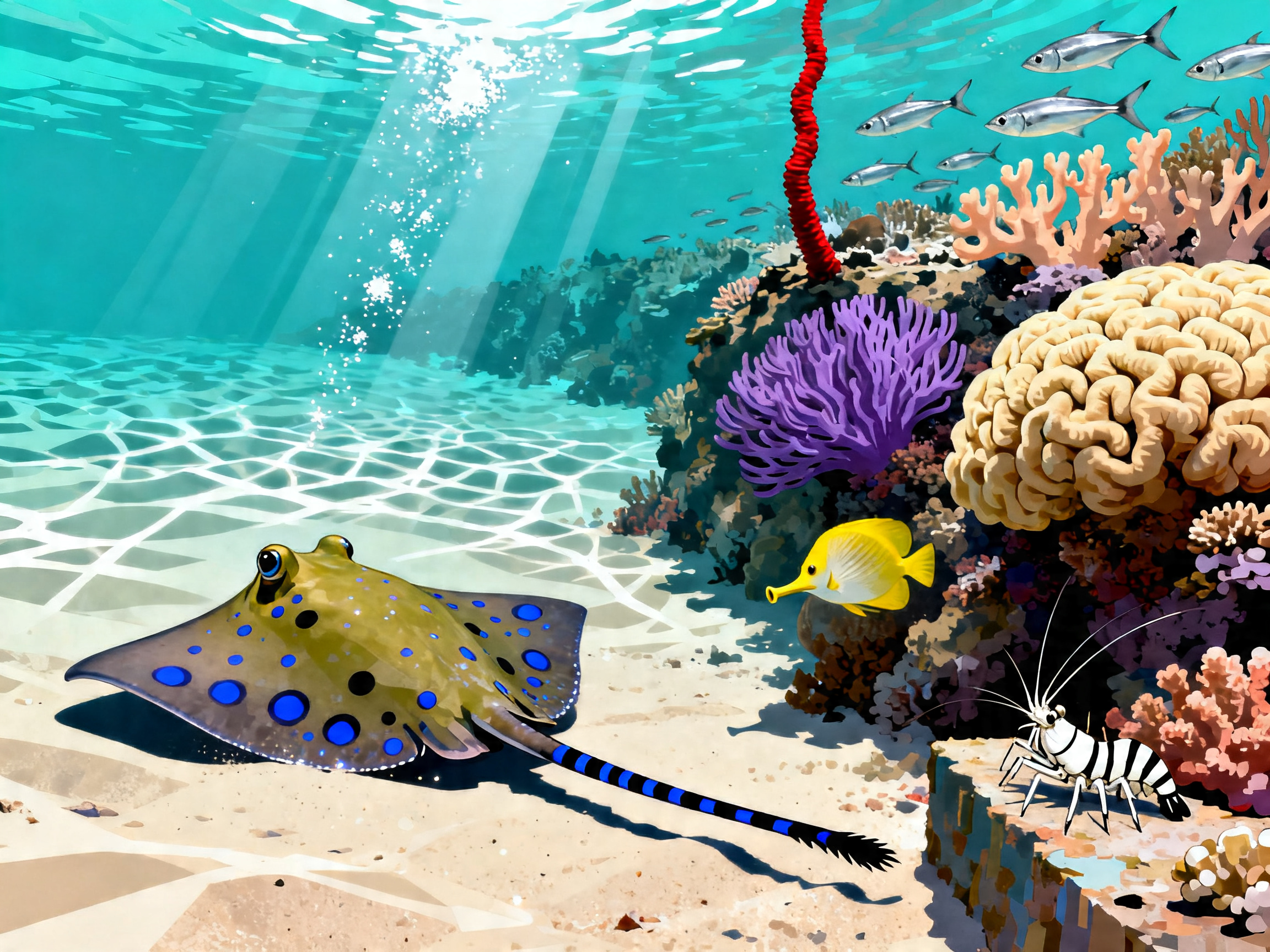 Reef Ray Garden painting