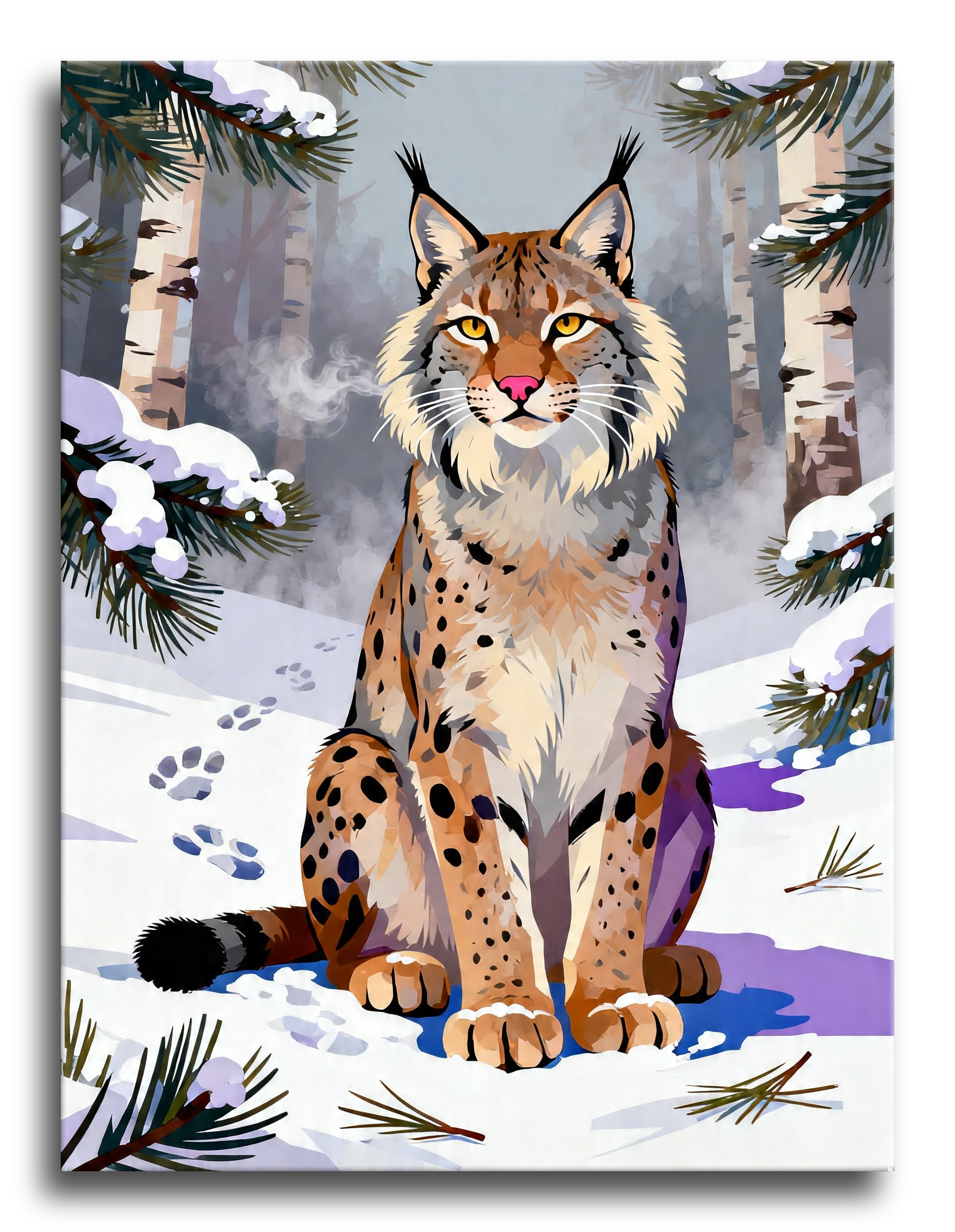 Snow Lynx Sentinel framed preview