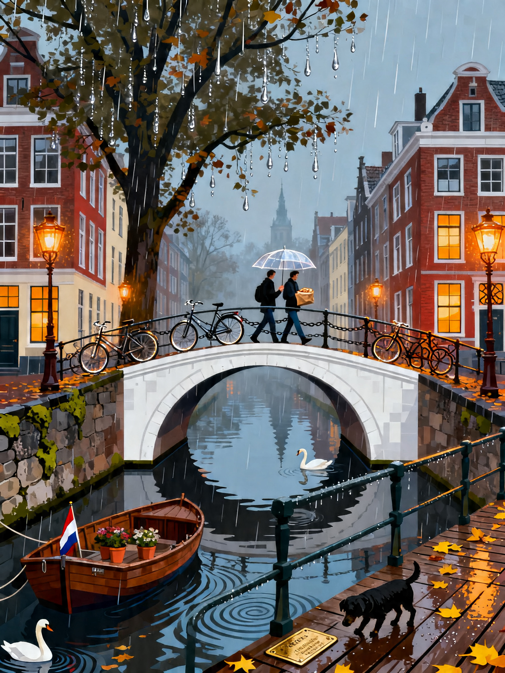 Swan Canal Bridge painting