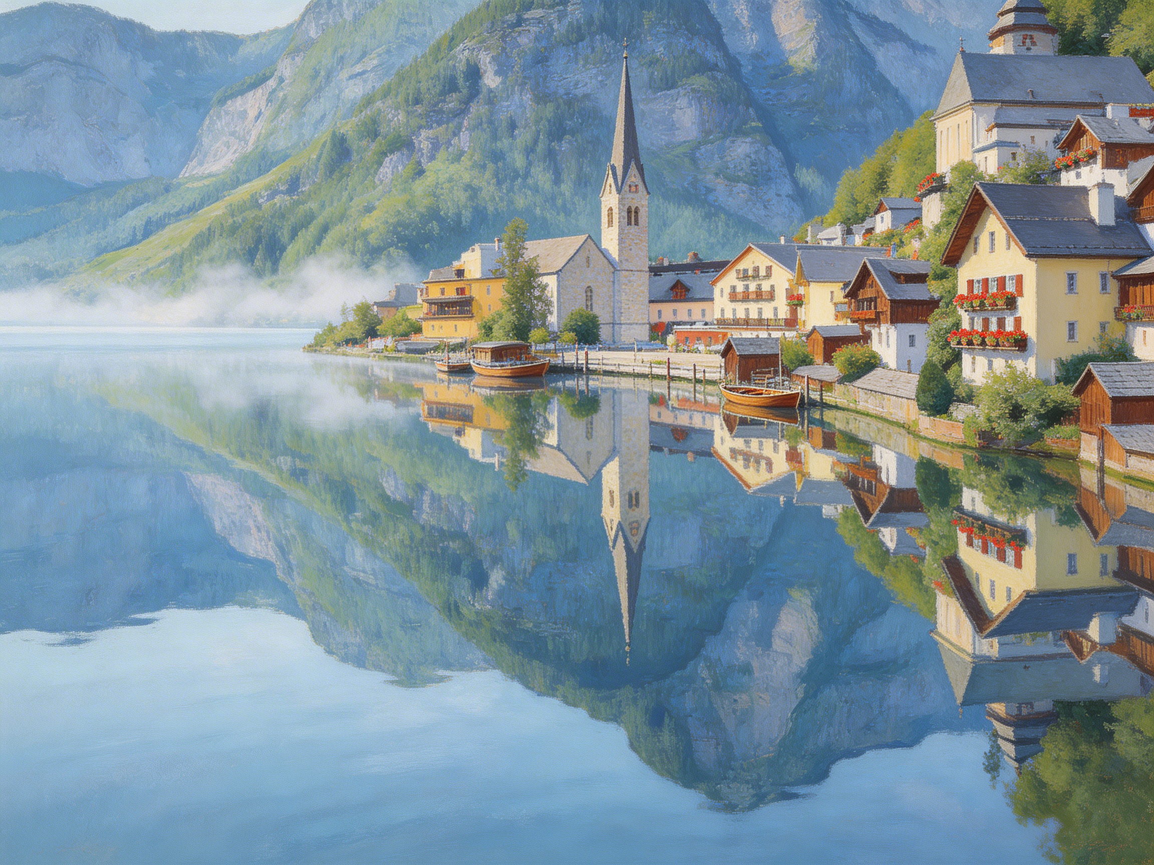 The Lakeside Village of Hallstatt in Austria