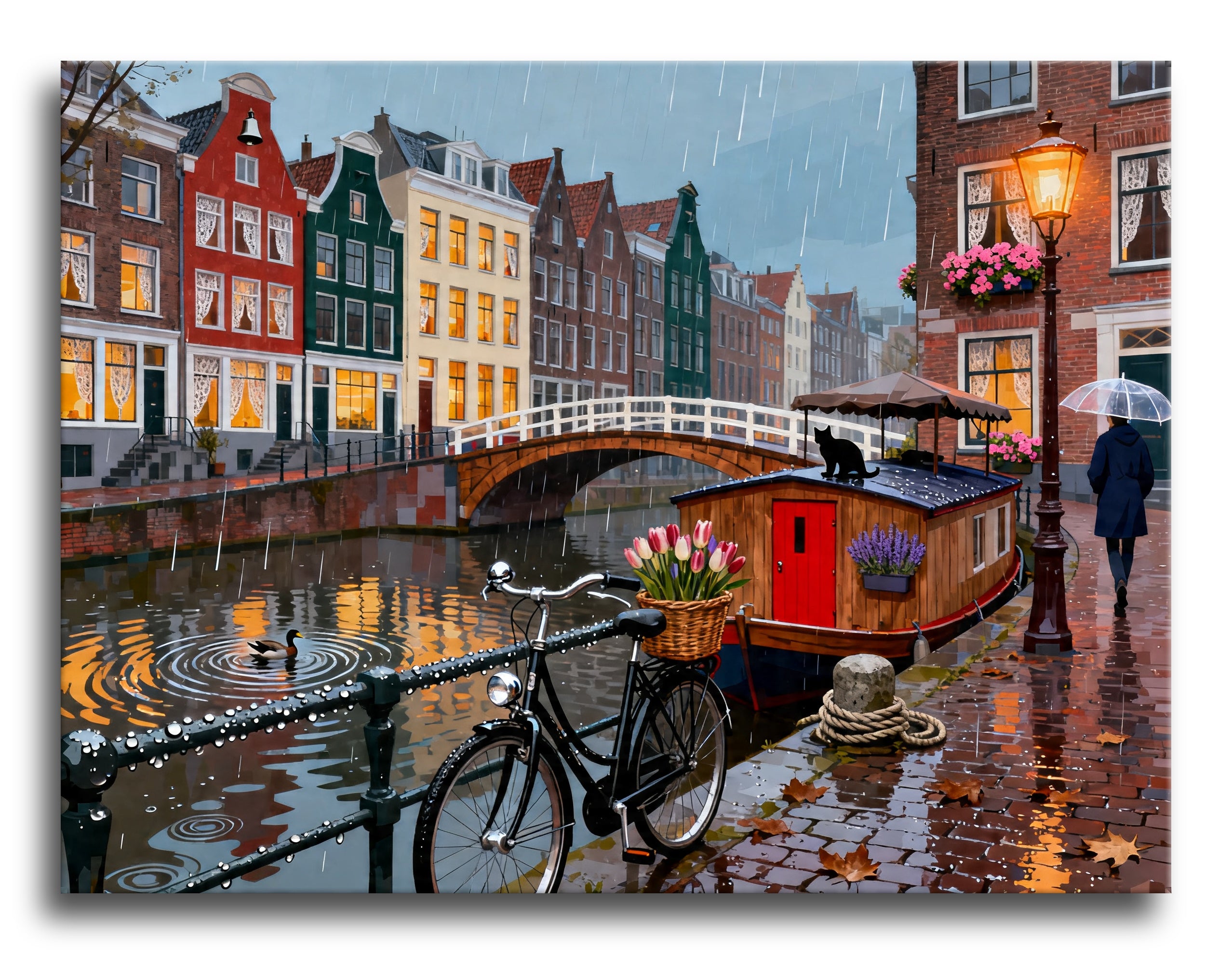 Tulip Canal Evening framed preview