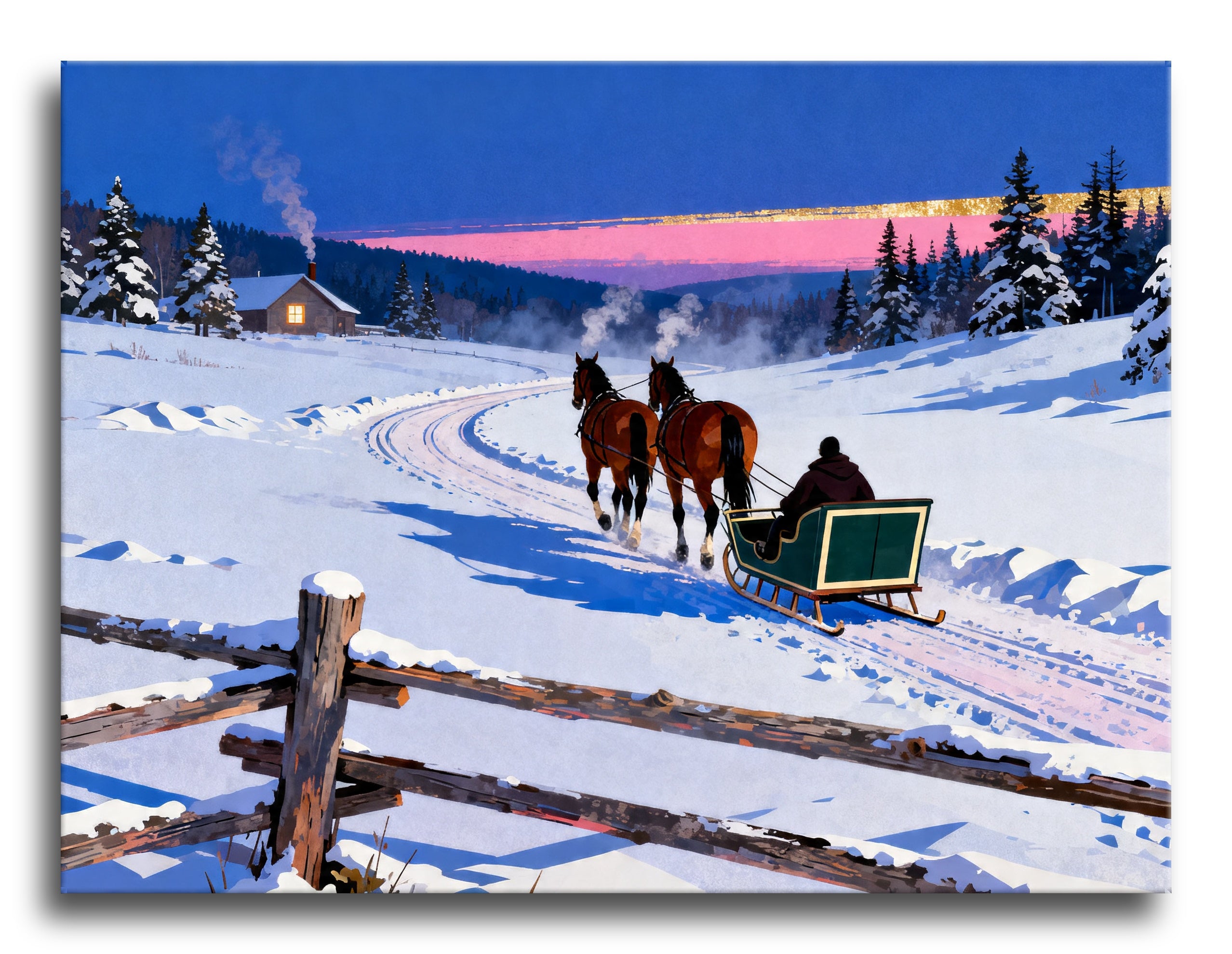 Twilight Sleigh Ride framed preview