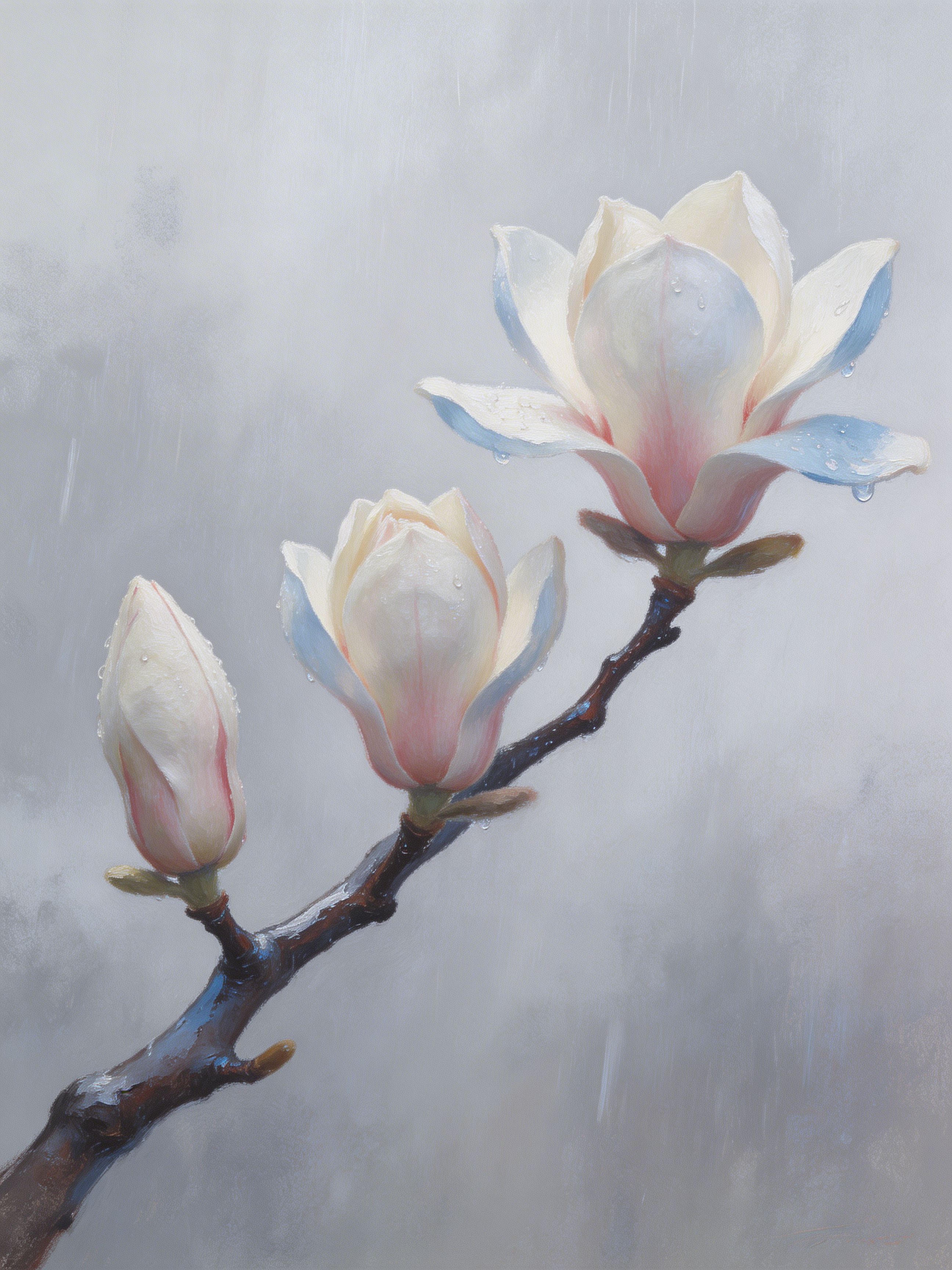 Wet Magnolia Branch