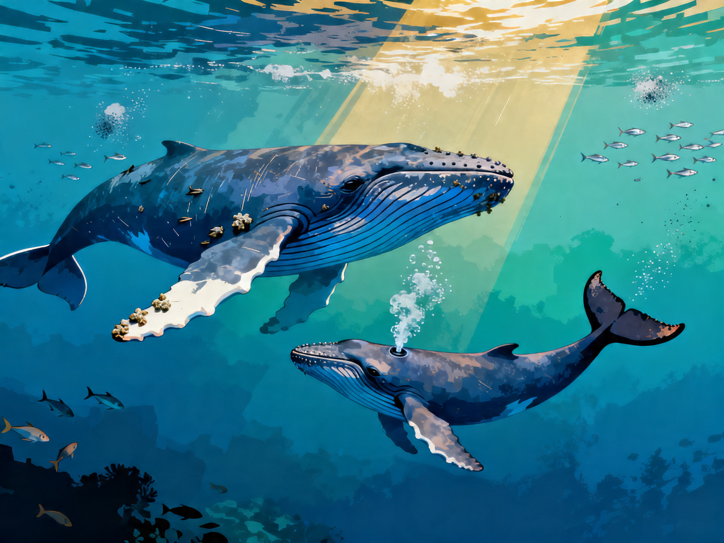 Whale Song Duo painting