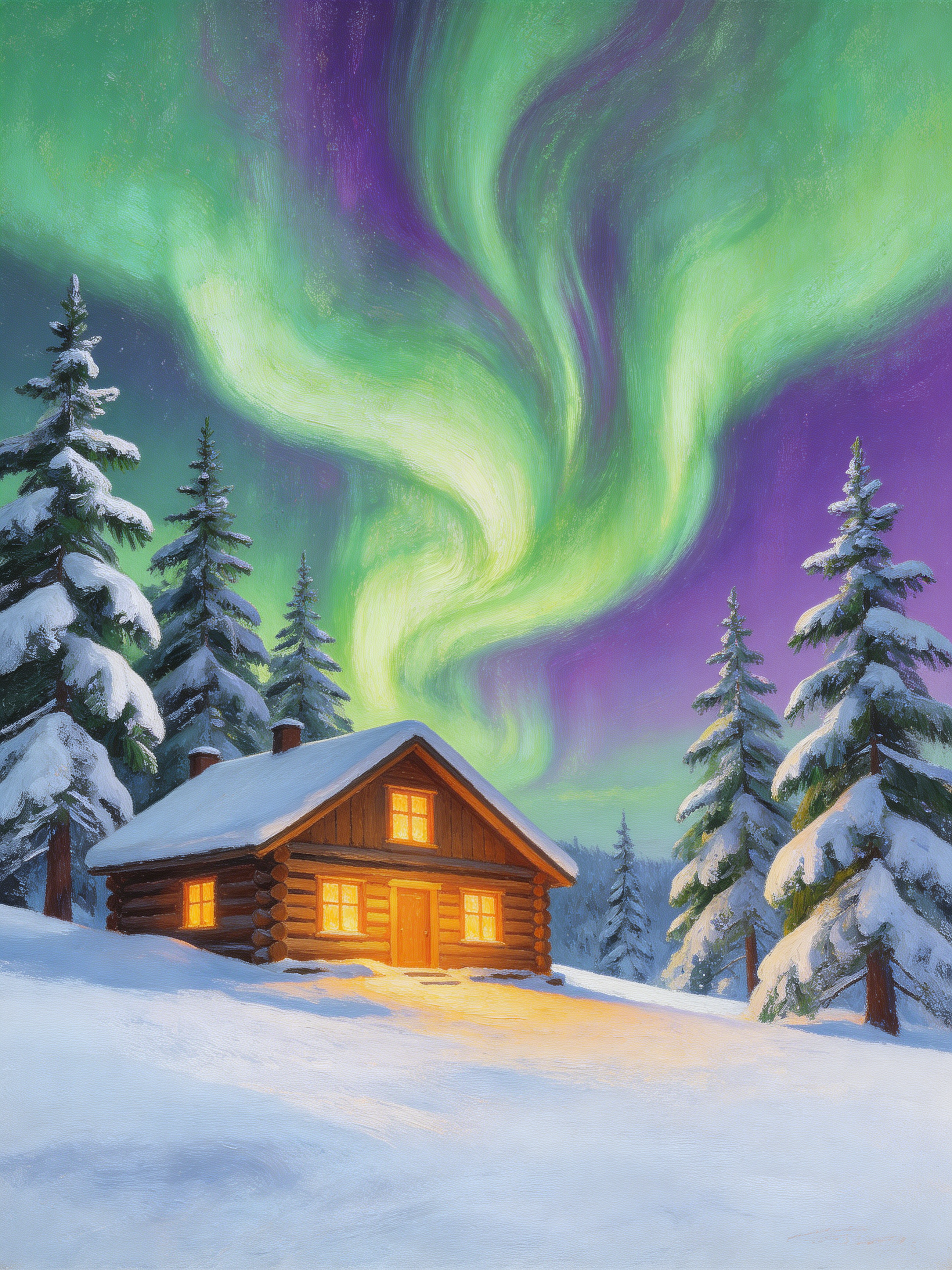 Wood Cabin Aurora