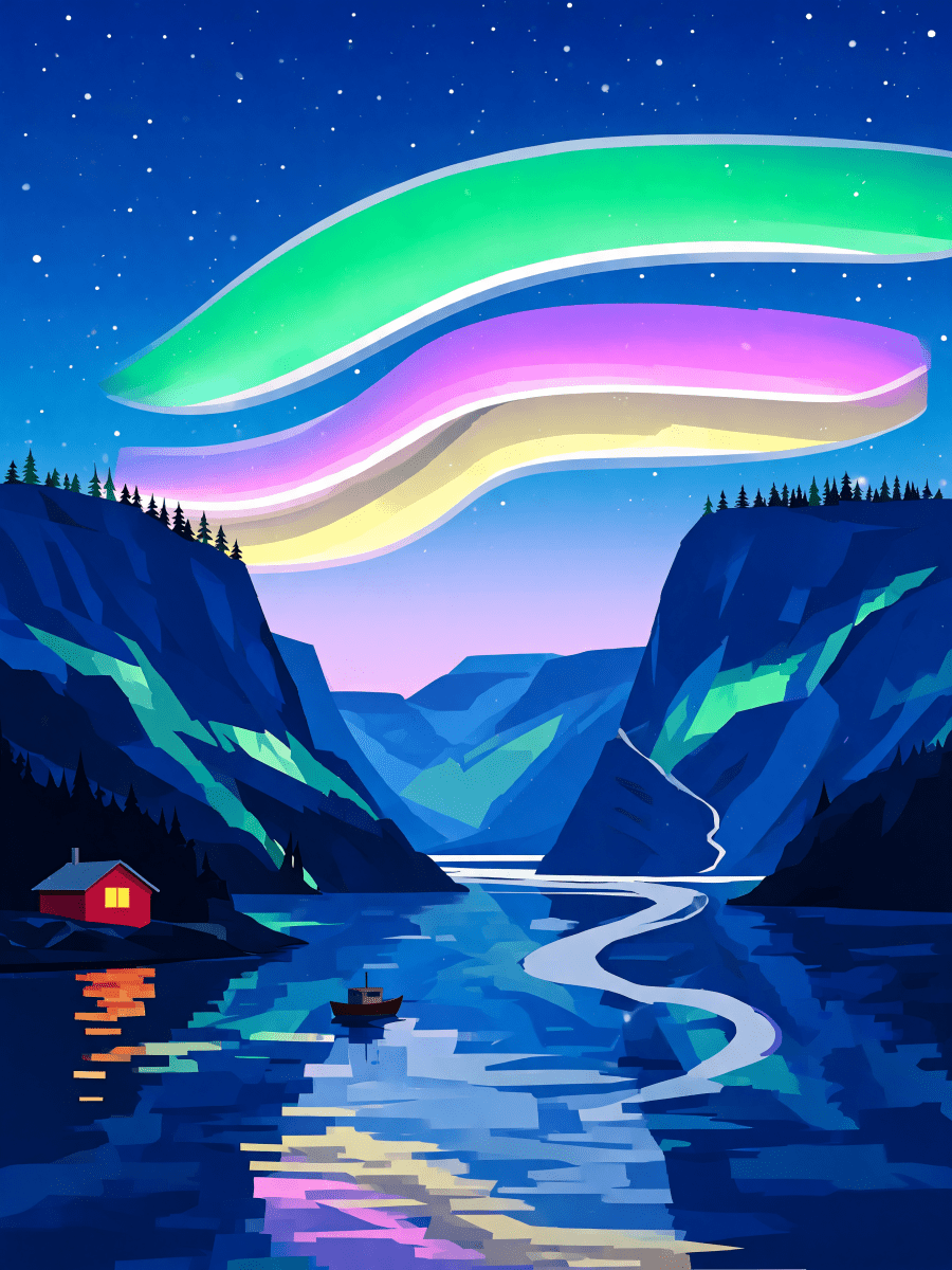 Aurora Fjord Sweep - Escape by Numbers