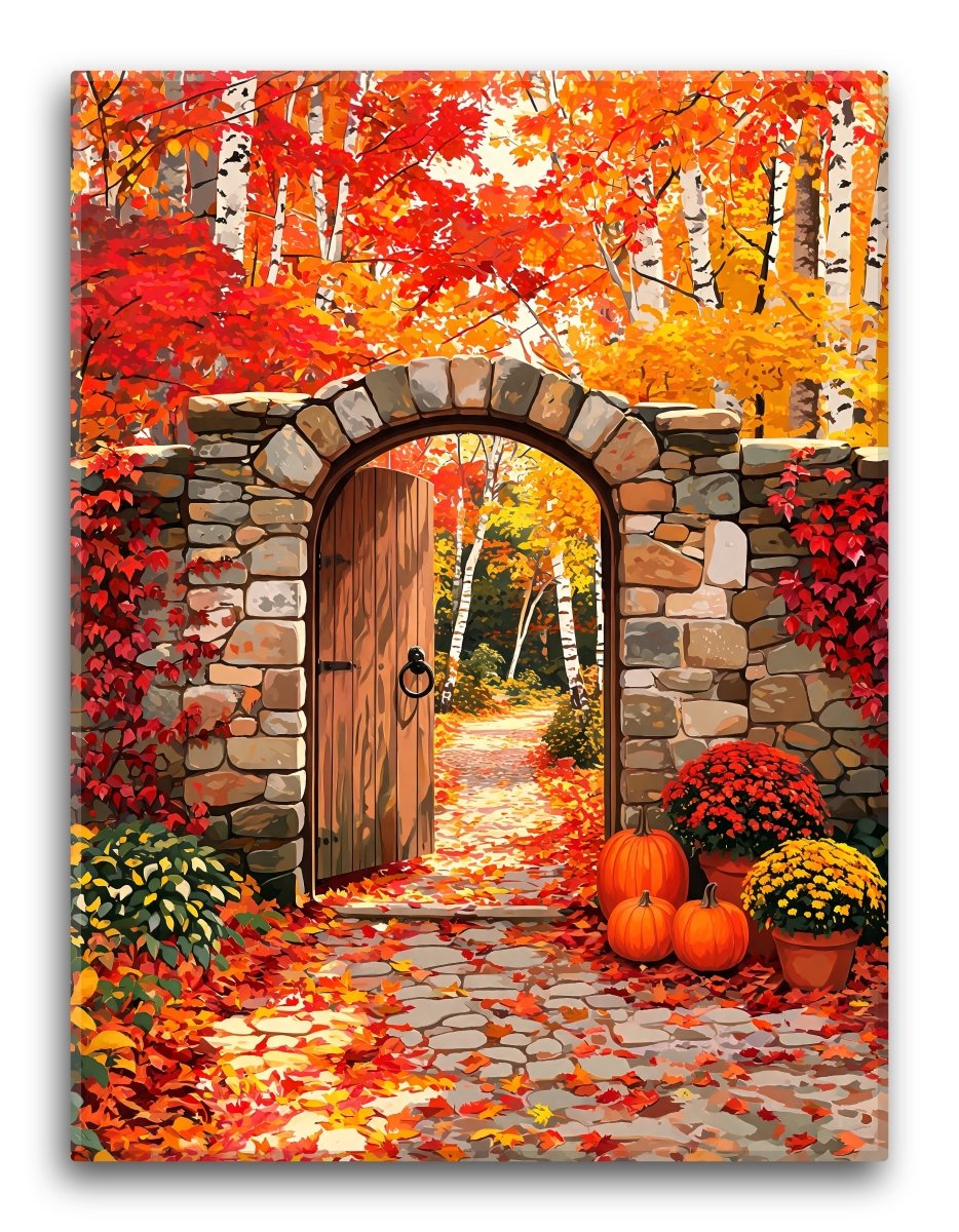 Autumn Garden Gate - Escape by Numbers