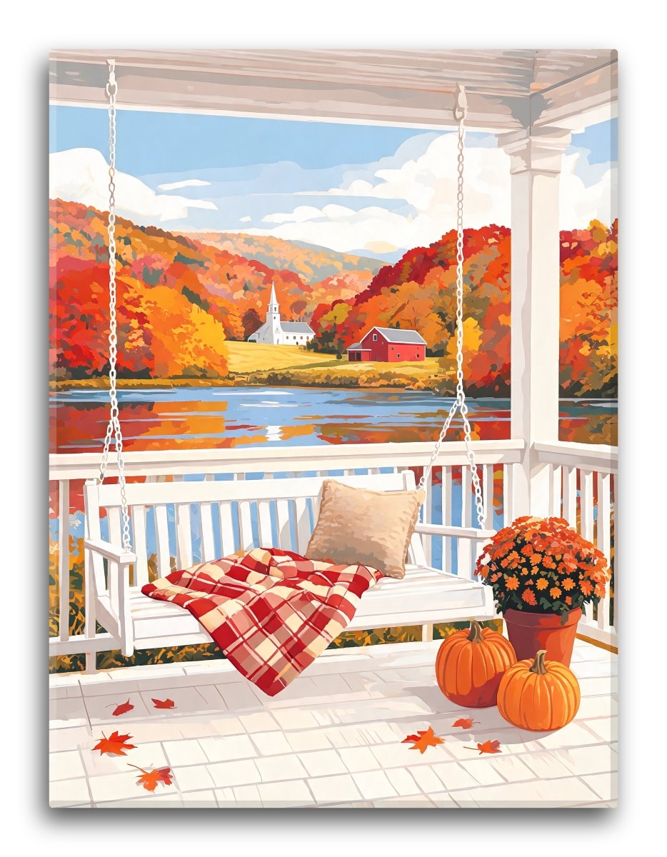 Autumn Porch Swing - Escape by Numbers