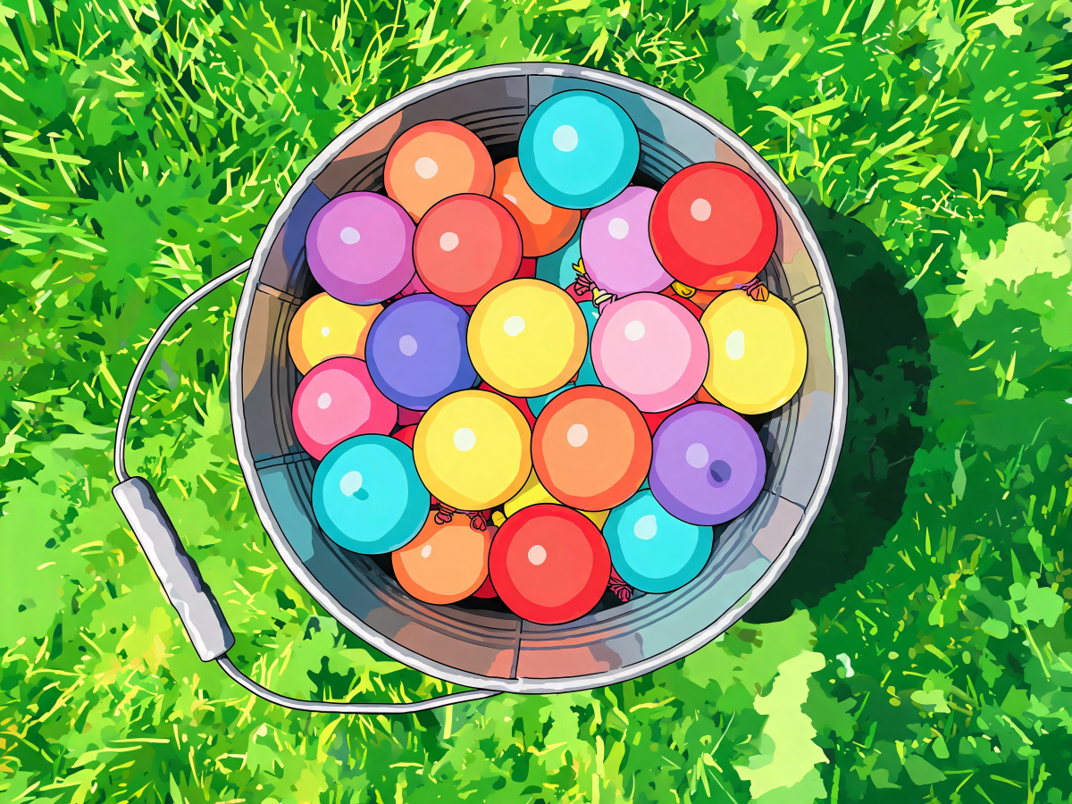 Backyard Balloon Bucket - Escape by Numbers