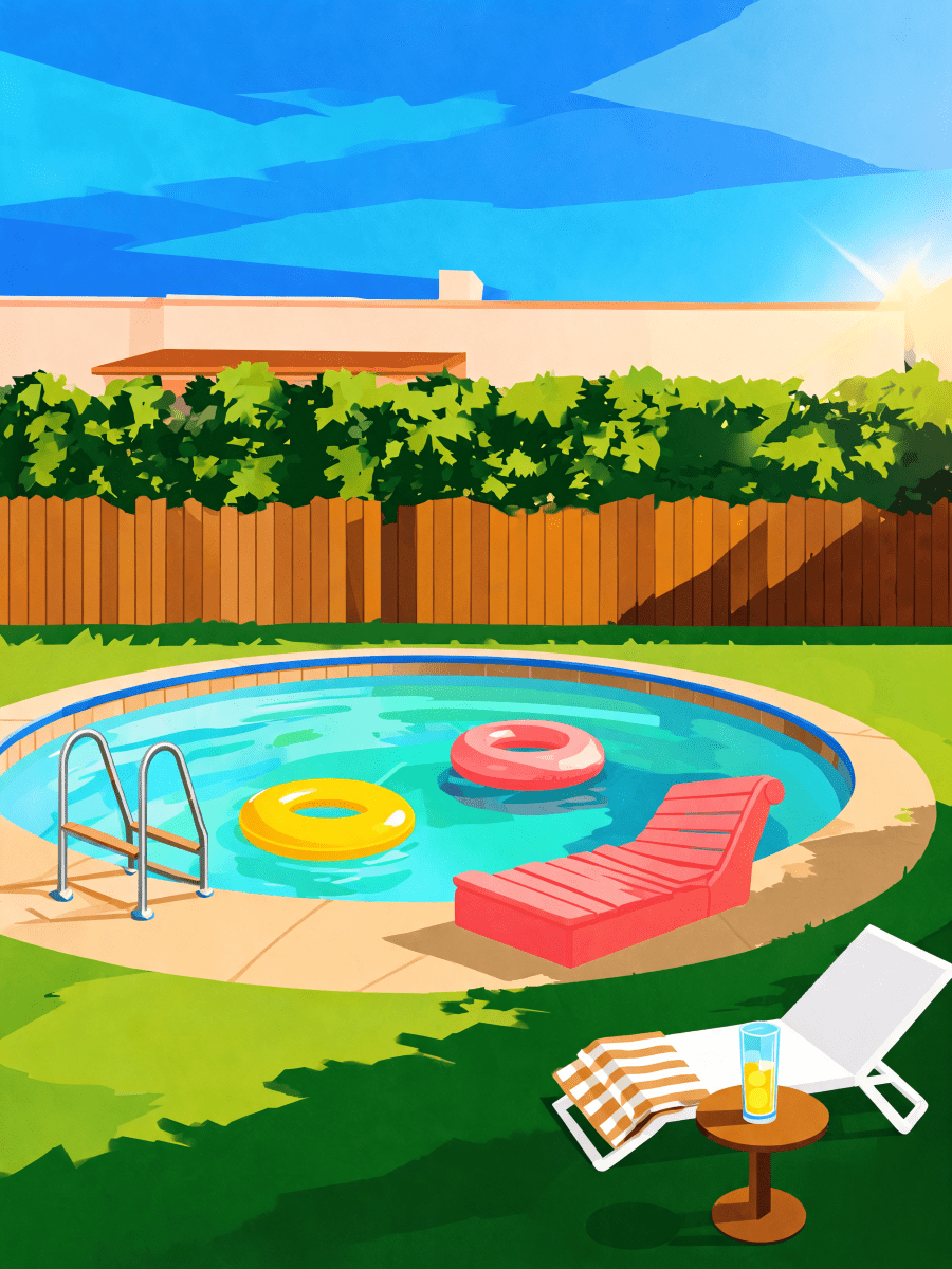 Backyard Cabana Pool - Escape by Numbers