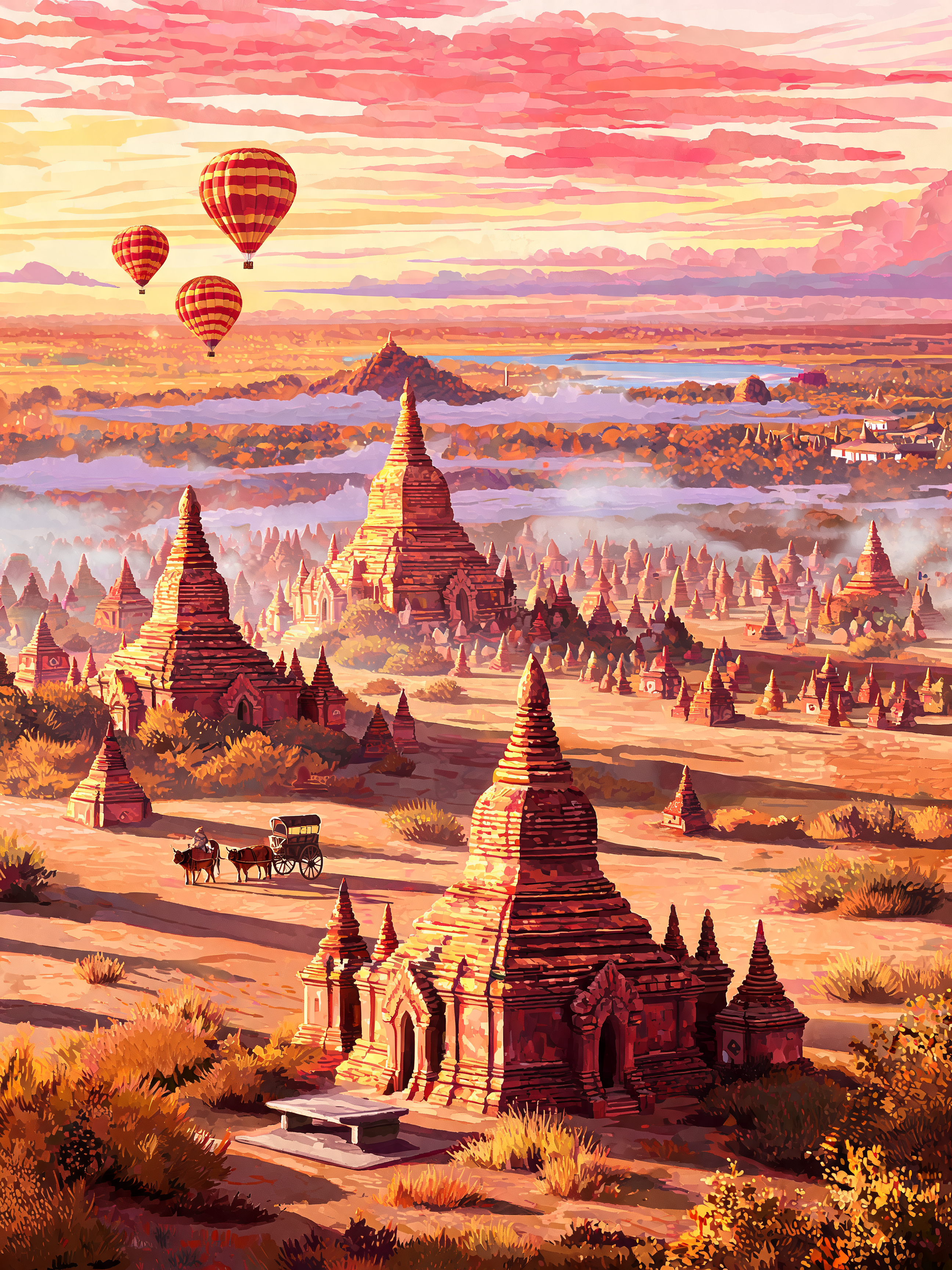 Bagan Stupa Plain