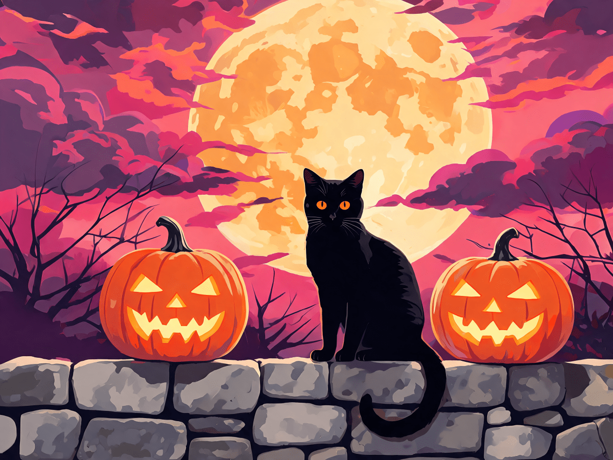 Black Cat Moonrise - Escape by Numbers