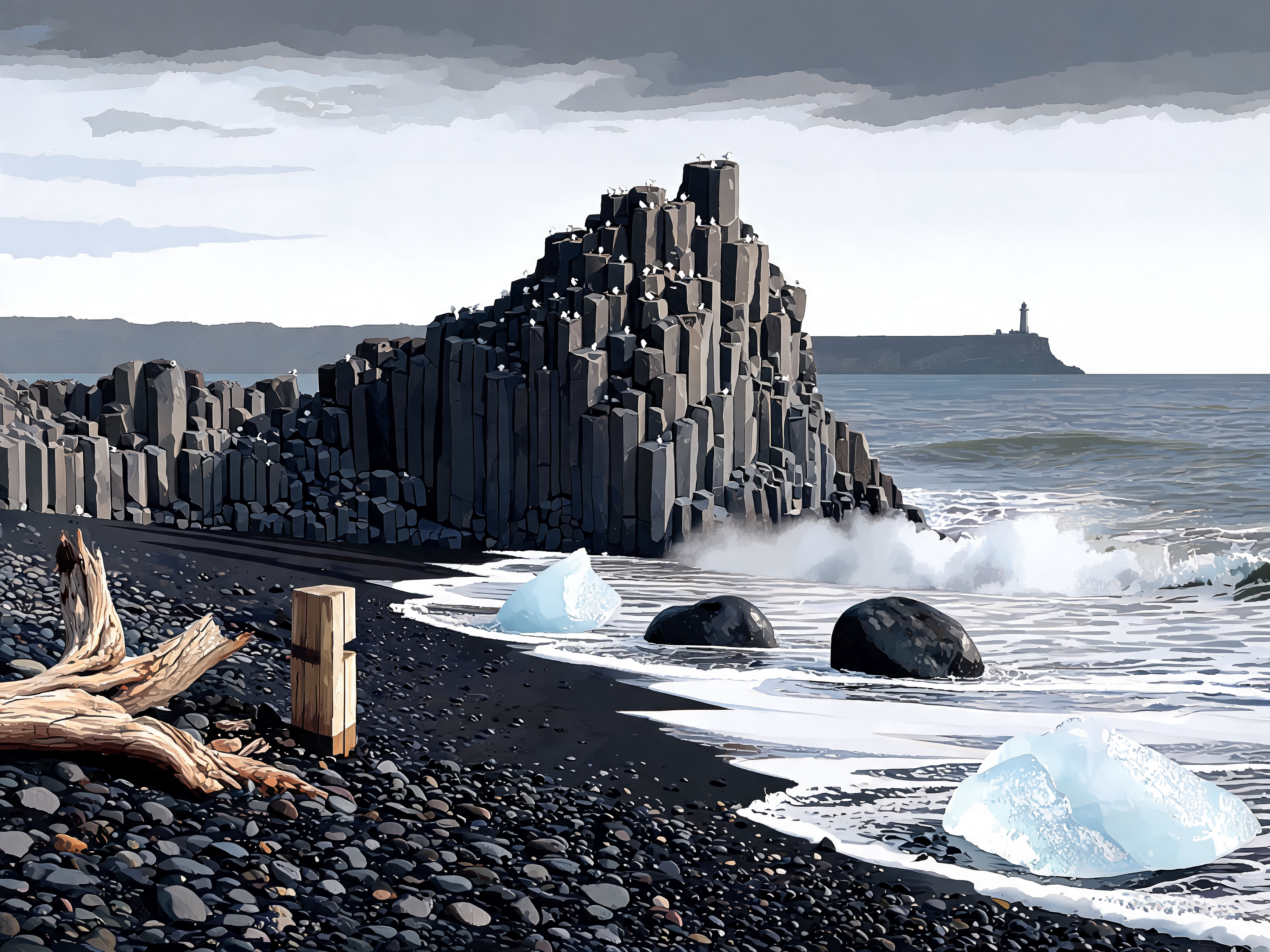 Black Sand Icelandic Shore