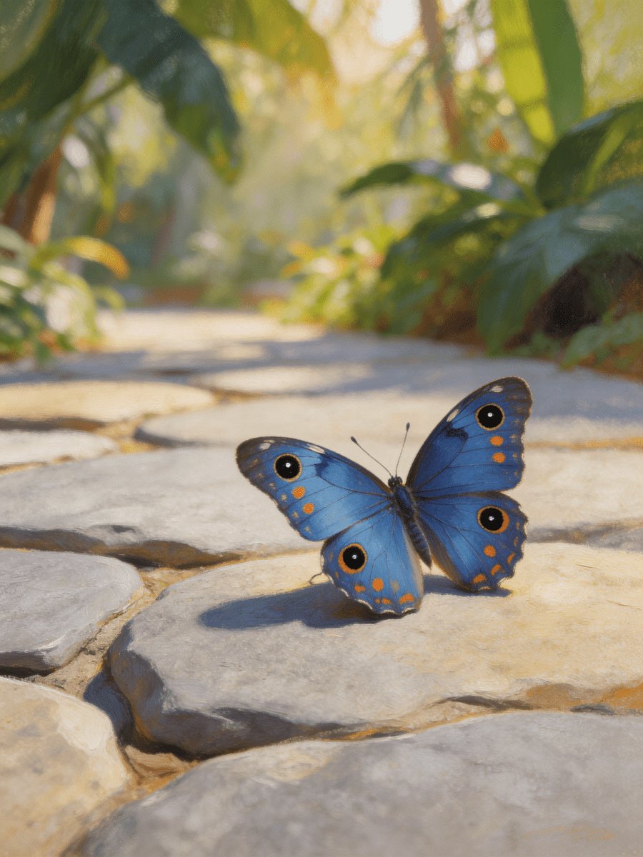 Blue Pansy Butterfly - Escape by Numbers