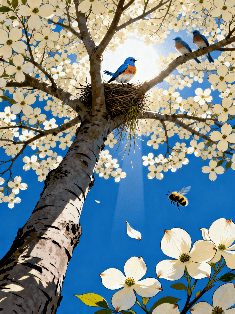 Bluebird Dogwood Nest - Escape by Numbers