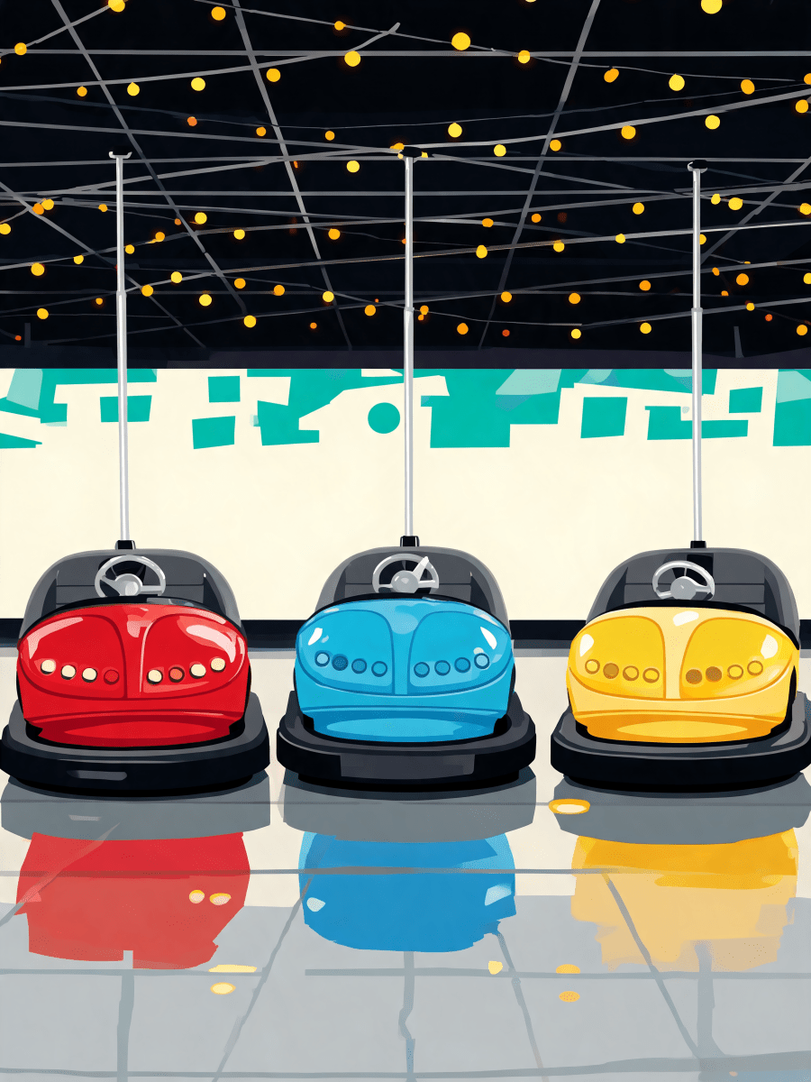 Bumper Car Trio - Escape by Numbers