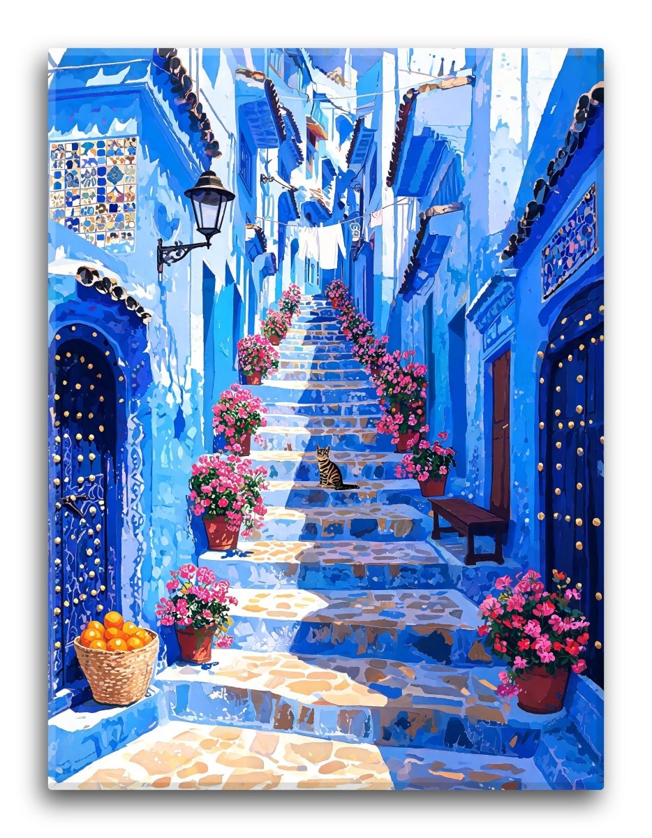 Chefchaouen Stair Blue - Escape by Numbers