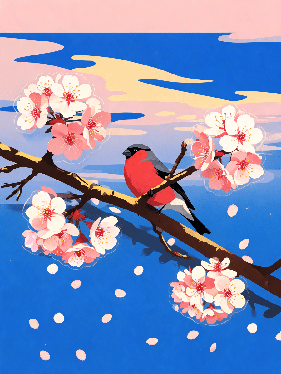 Cherry Blossom Bold Bough - Escape by Numbers