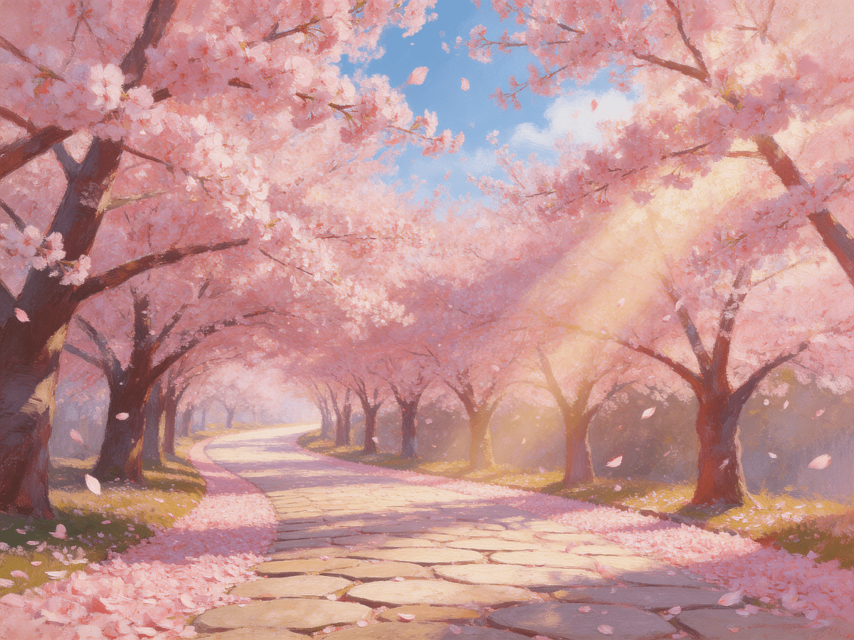 Cherry Blossom Canopy - Escape by Numbers