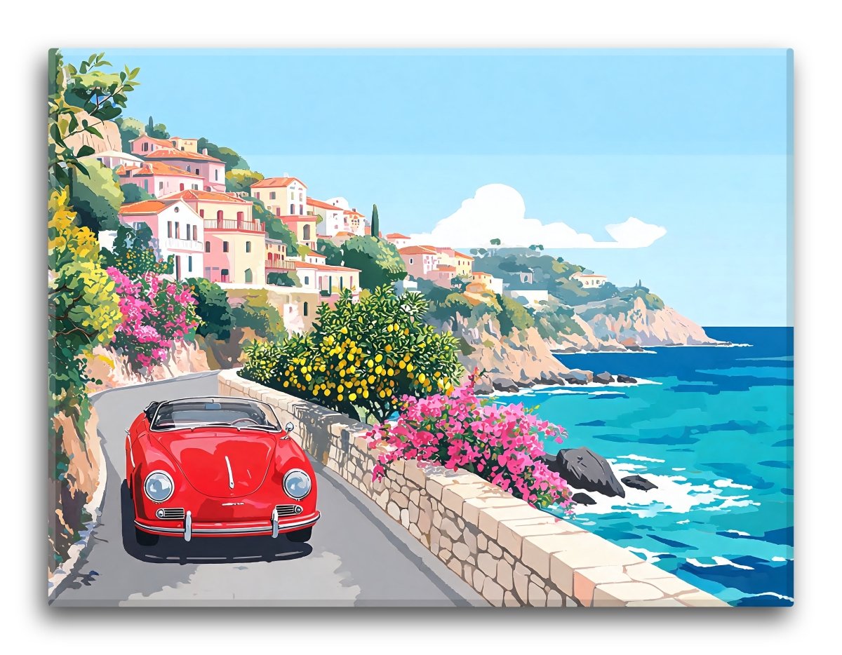 Cliffside Red Roadster - Escape by Numbers