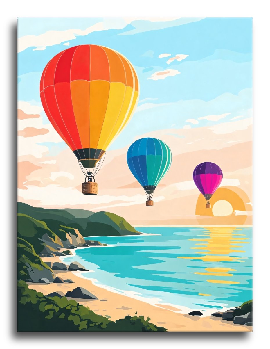 Coastal Balloon Sunrise - Escape by Numbers