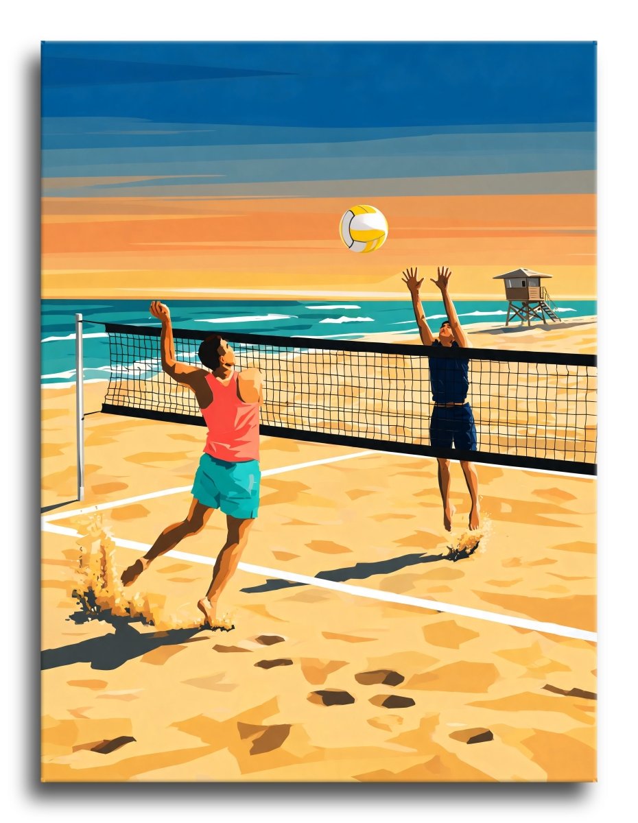 Coral Volleyball Leap - Escape by Numbers