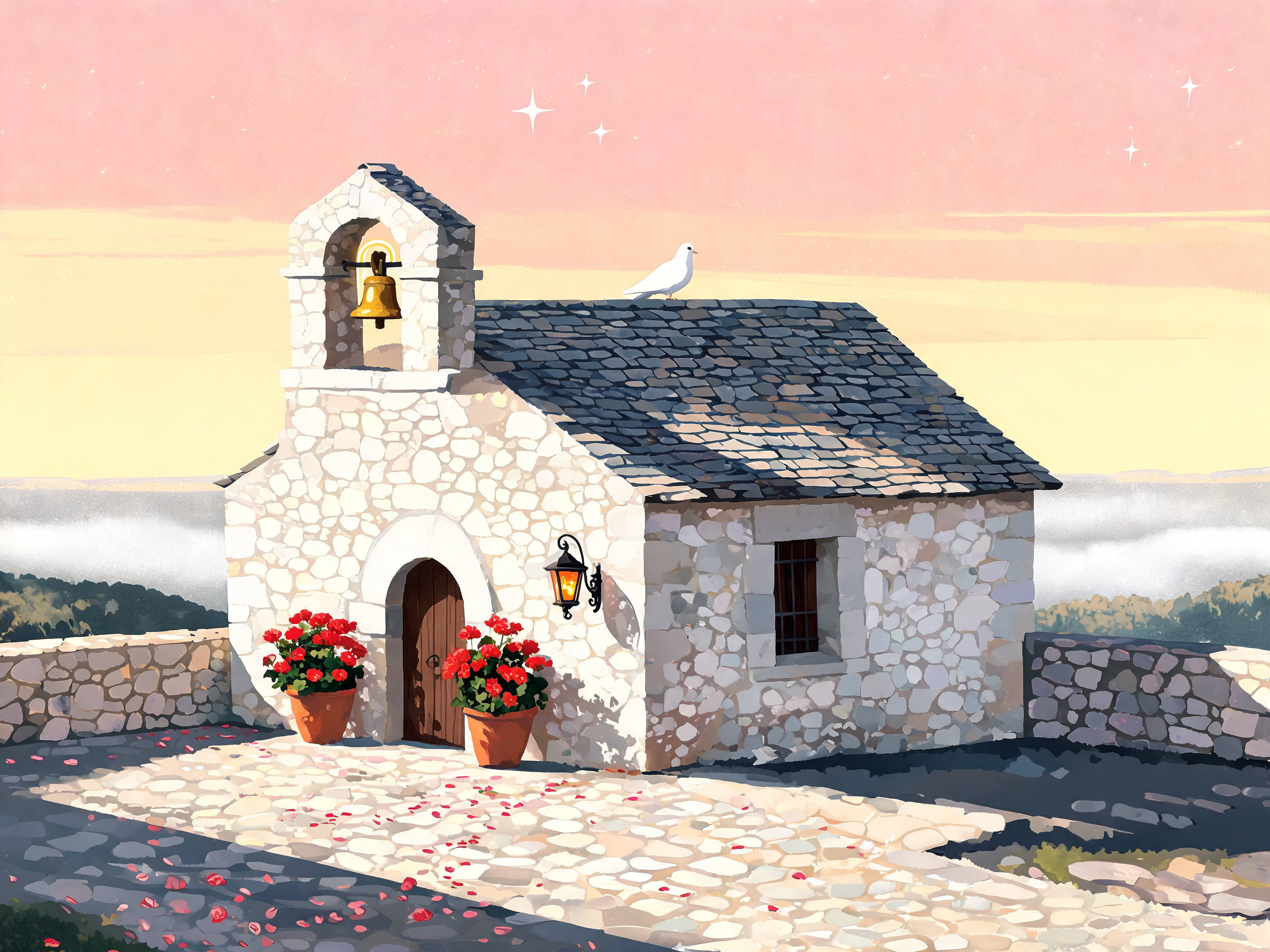 Country Chapel Sunrise