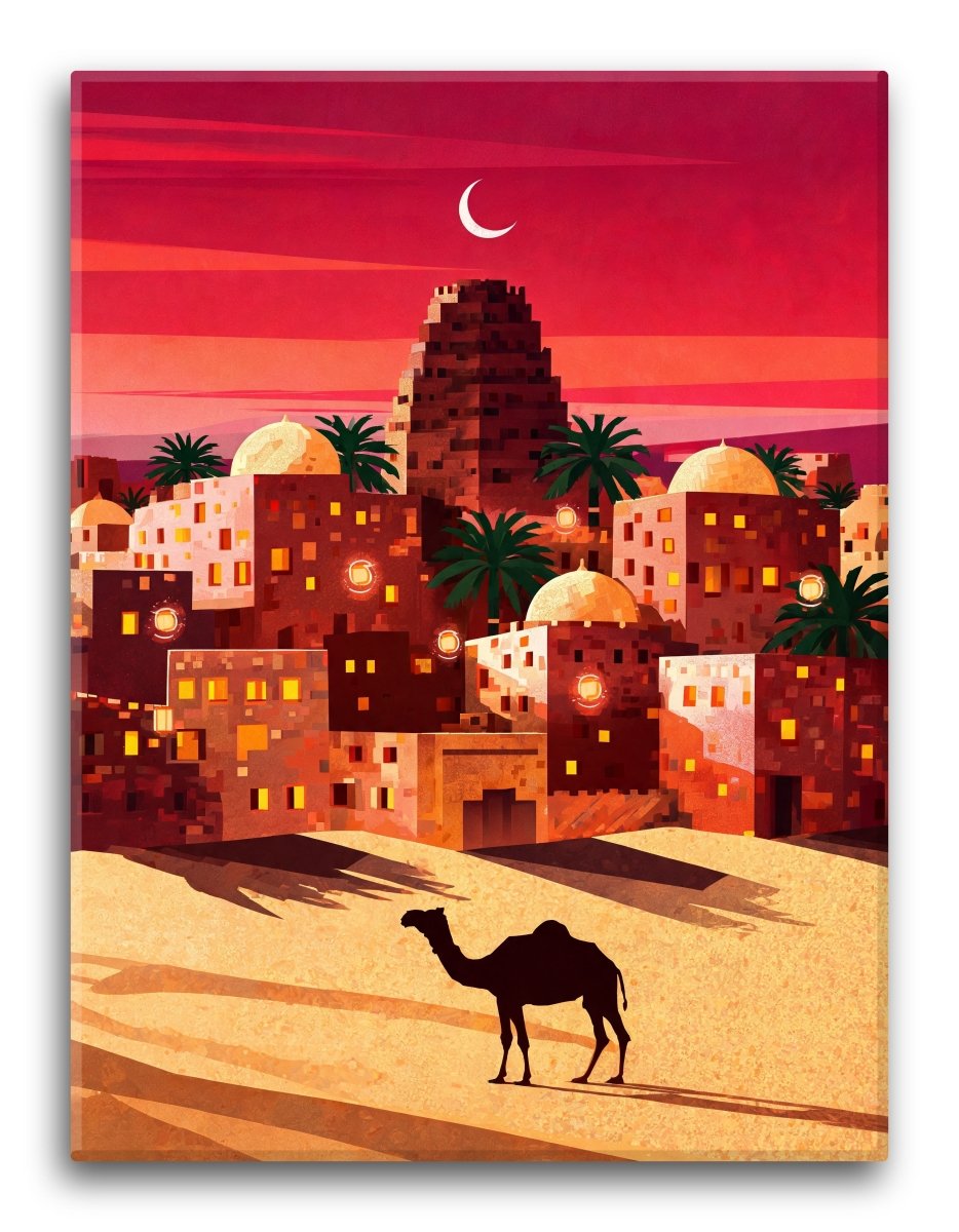 Cubist Desert City Scene - Escape by Numbers