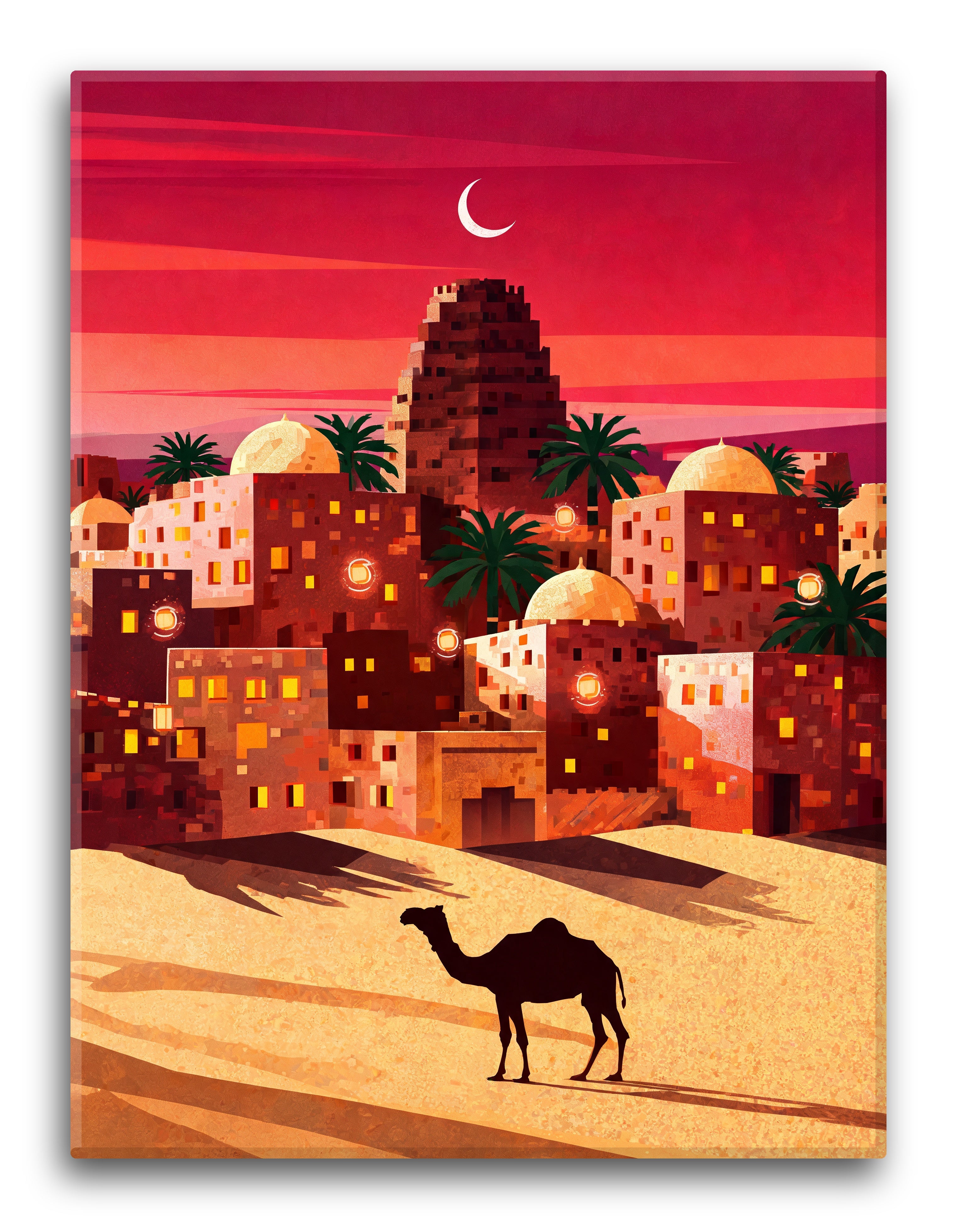 Cubist Desert City Scene